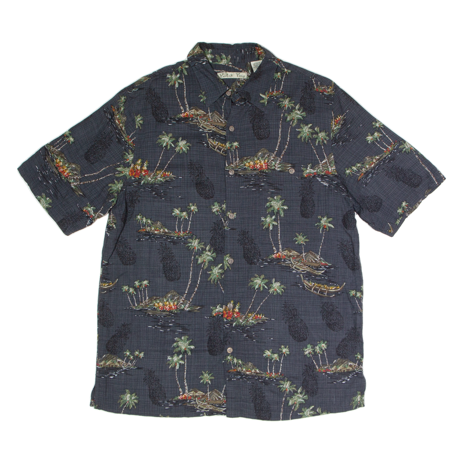 BATIK BAY Pineapple Mens Shirt Black Crazy Pattern M Refurbished - N/A refurbished available on Cerqular