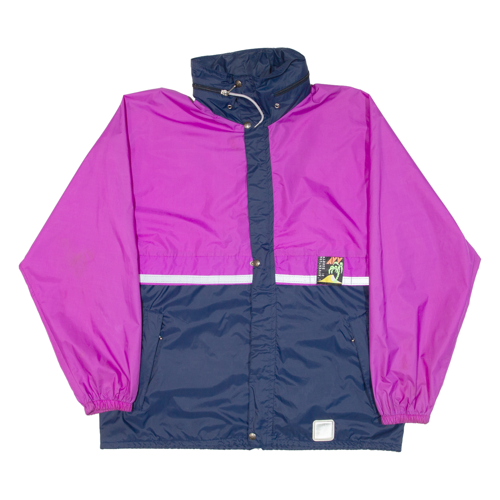 FUTURA Mens Shell Jacket Blue Hooded Colourblock M Refurbished - N/A refurbished available on Cerqular