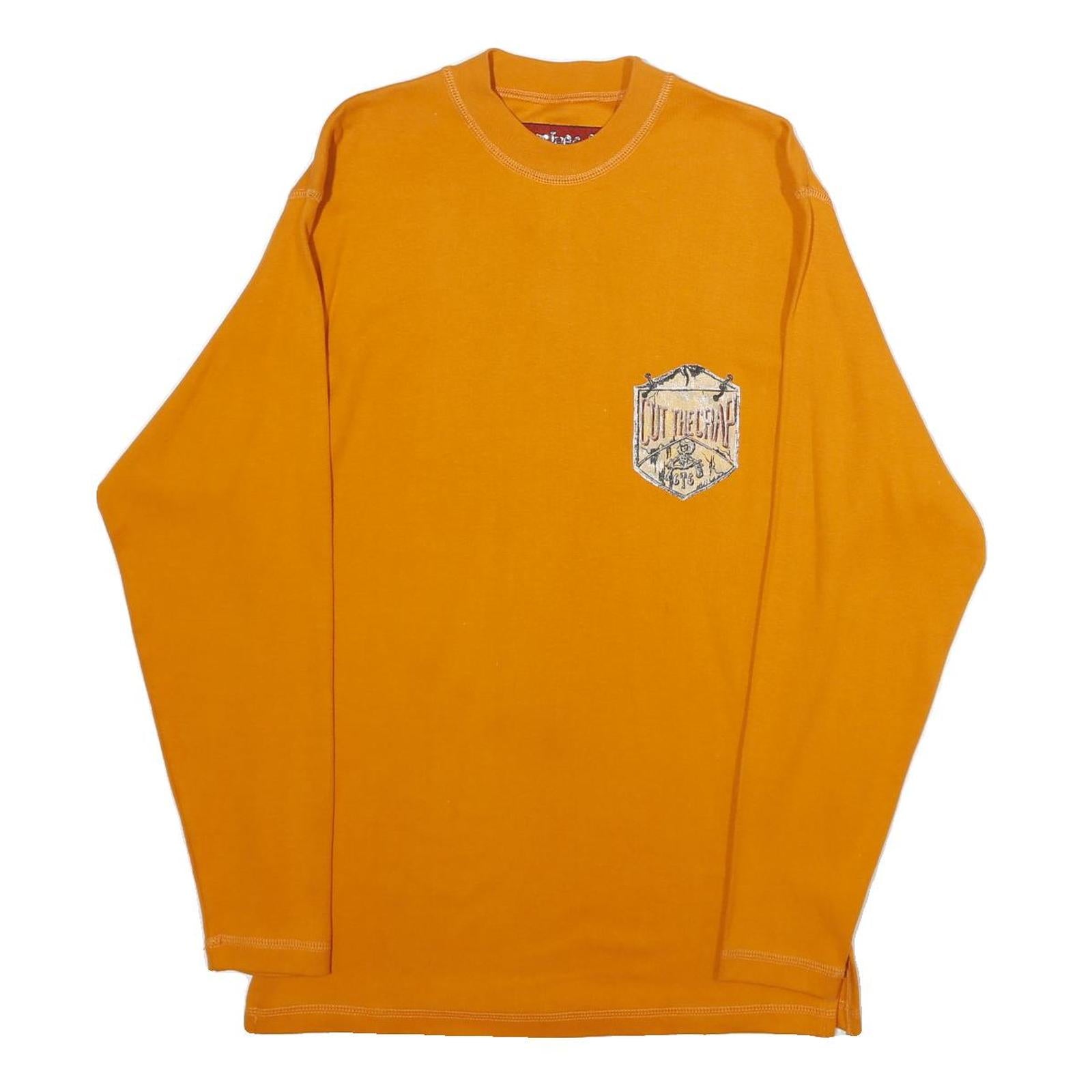 Buy CUT THE CRAP Mens Orange Crew Neck M Cotton Long Sleeve Sweatshirt Logo Refurbished - $27.29 CUT THE CRAP Mens Orange Crew Neck M Cotton Long Sleeve Sweatshirt Logo Refurbished - N/A refurbished available on Cerqular