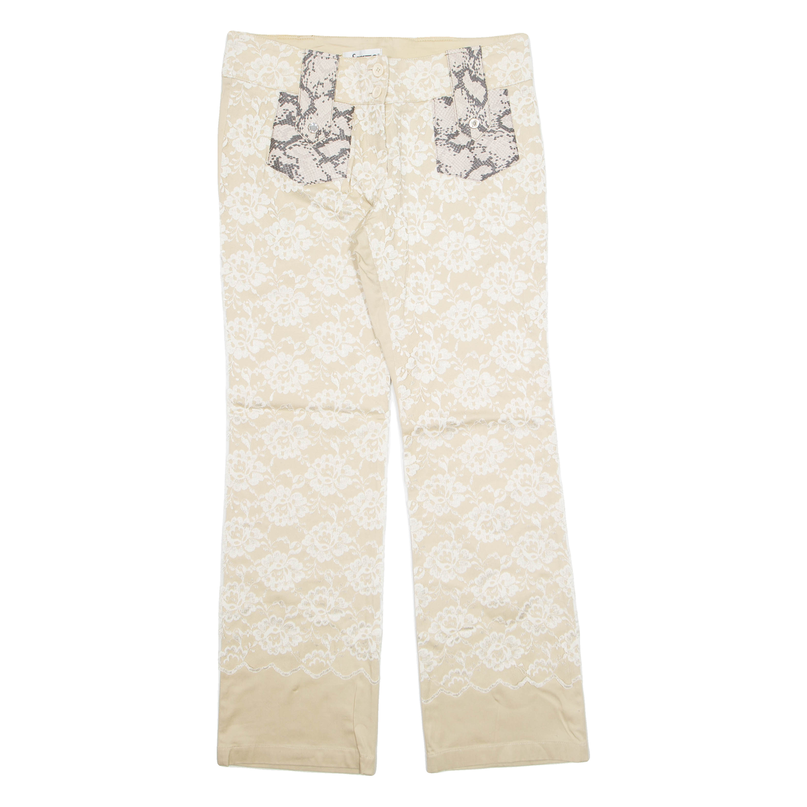 SFARZO Womens Trousers Beige Regular Straight W34 L31 Refurbished - N/A refurbished available on Cerqular