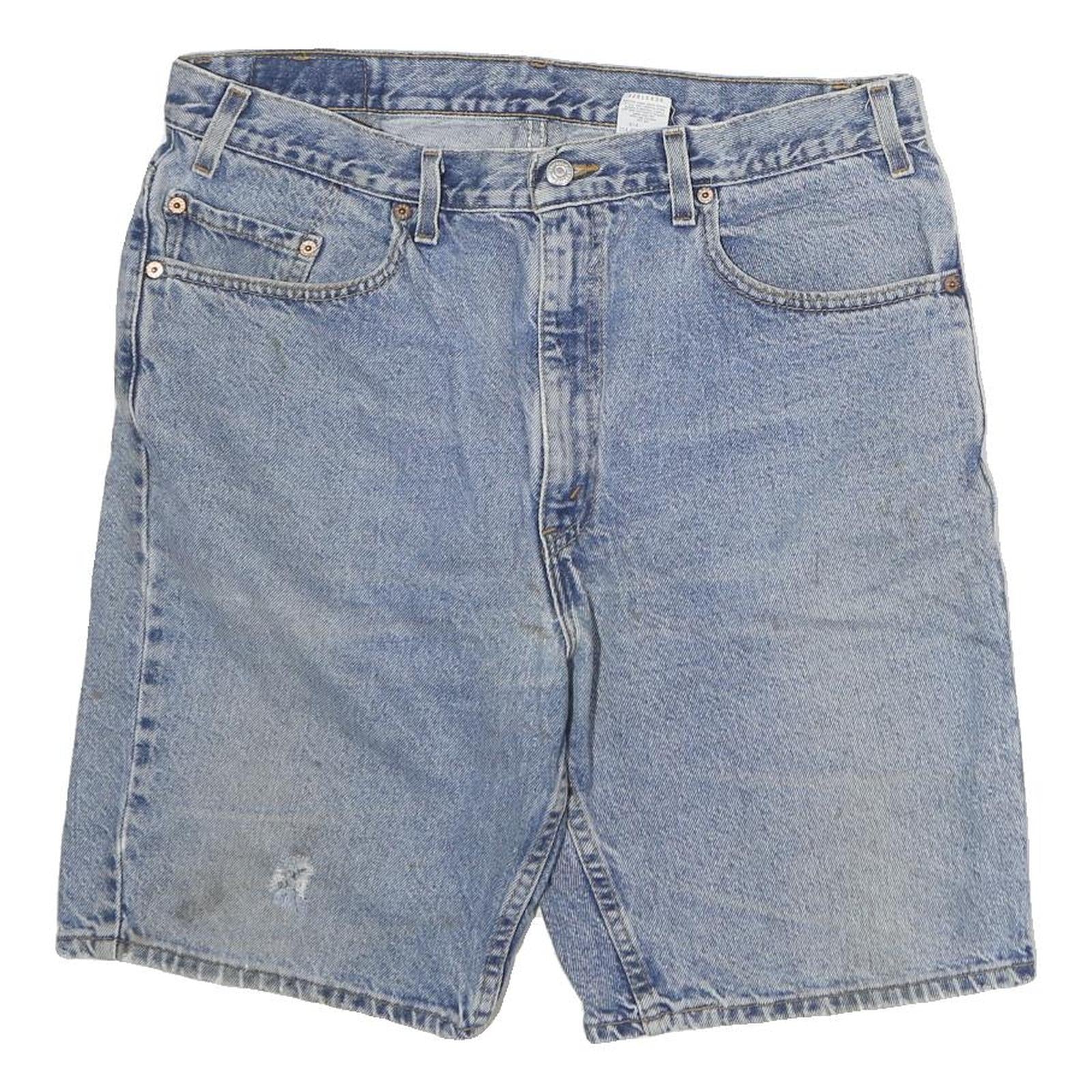 LEVI'S Mens Denim Blue Casual Shorts L W36 Classic Cotton Button Closure Refurbished - N/A refurbished available on Cerqular