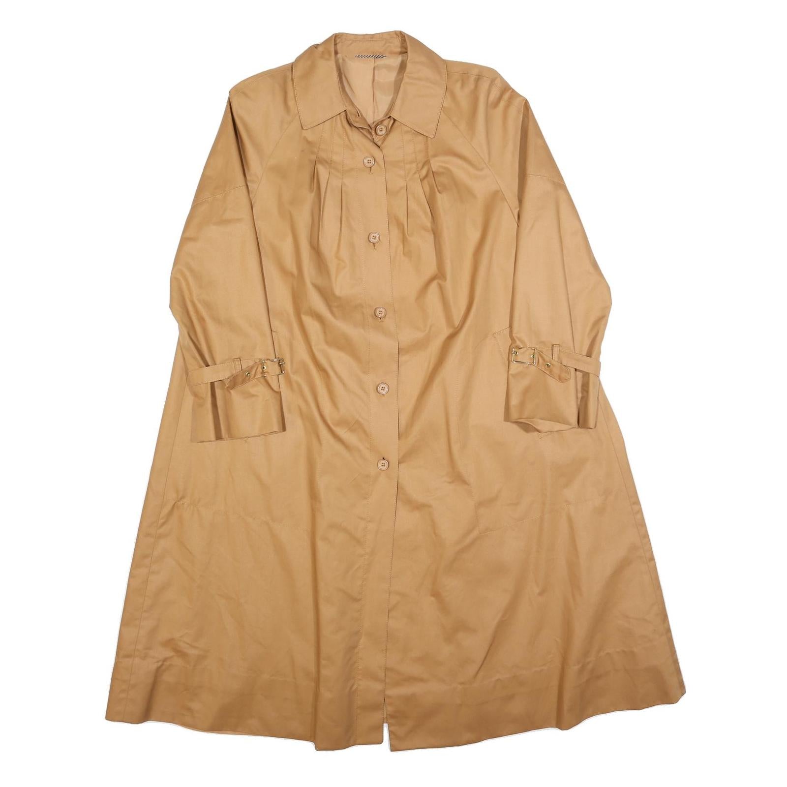 NINO Womens Beige Cotton Blend Button Jacket M Relaxed Plain Classic Outerwear Refurbished - N/A refurbished available on Cerqular
