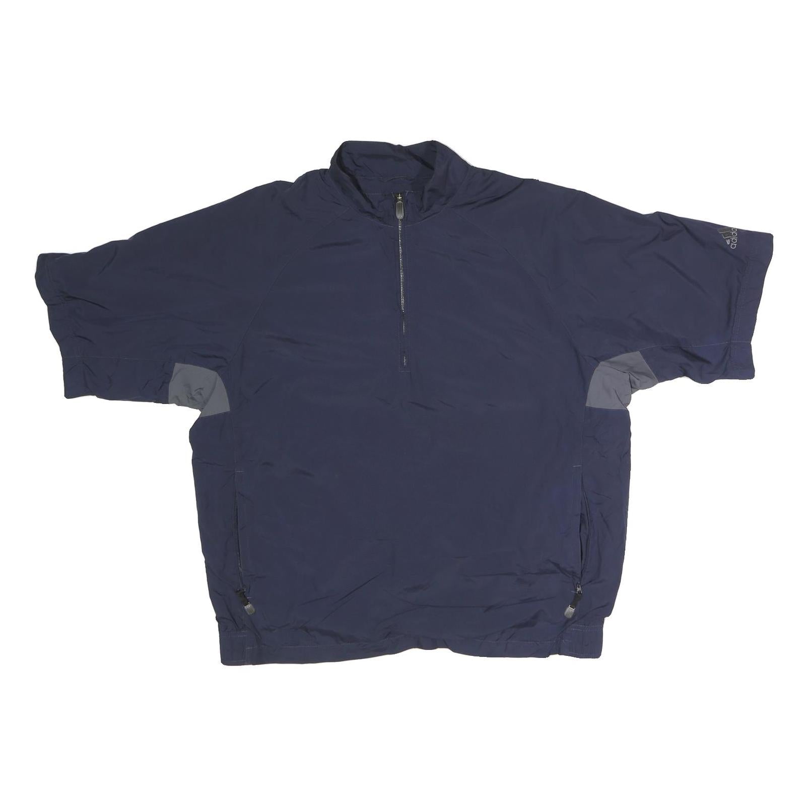 ADIDAS Mens Navy Blue Grey Lightweight Polyester Track Jacket M Zip Plain Refurbished - N/A refurbished available on Cerqular