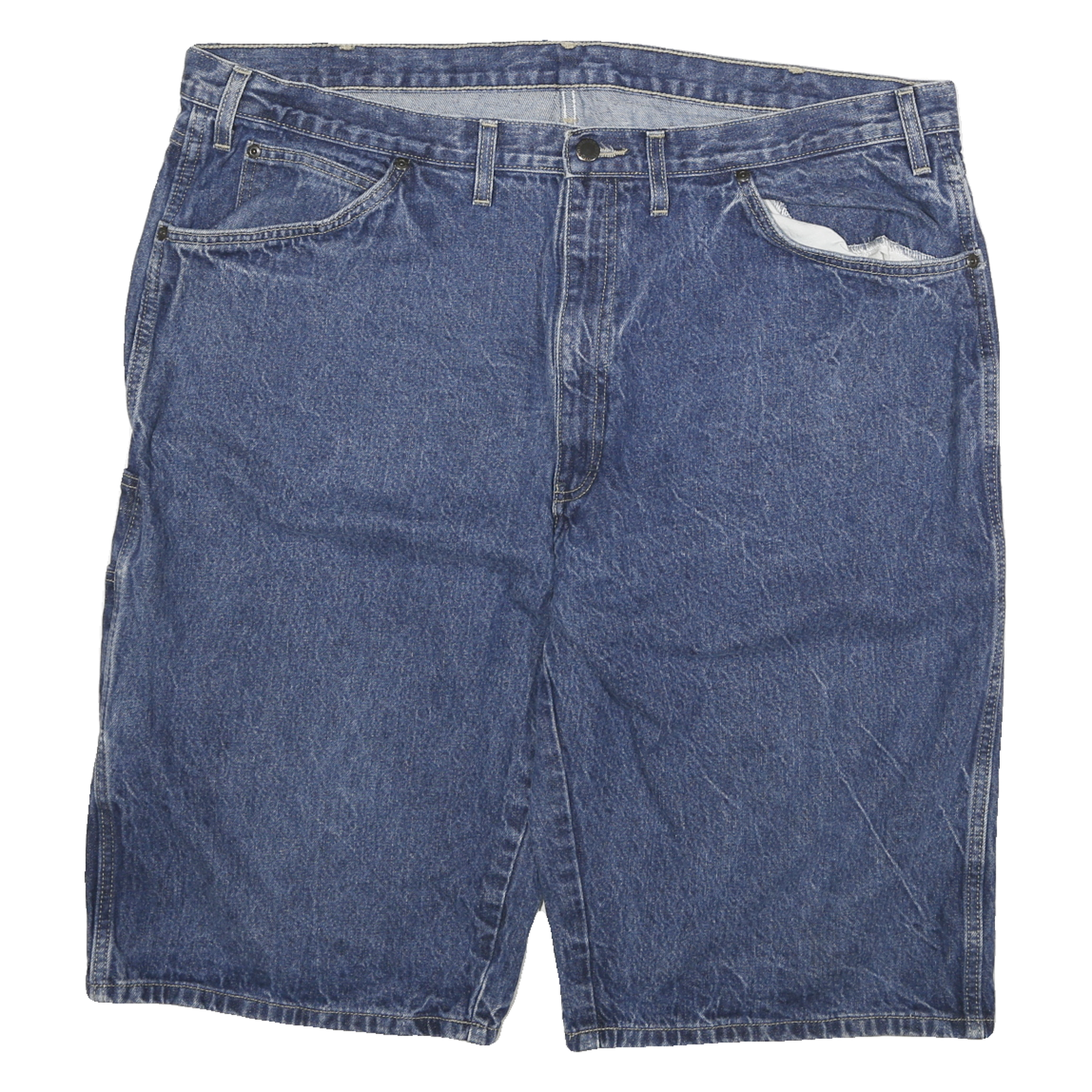 DICKIES Mens Denim Blue Casual Shorts 3XL W41 Cotton Blend Heavy Duty Workwear Refurbished - N/A refurbished available on Cerqular