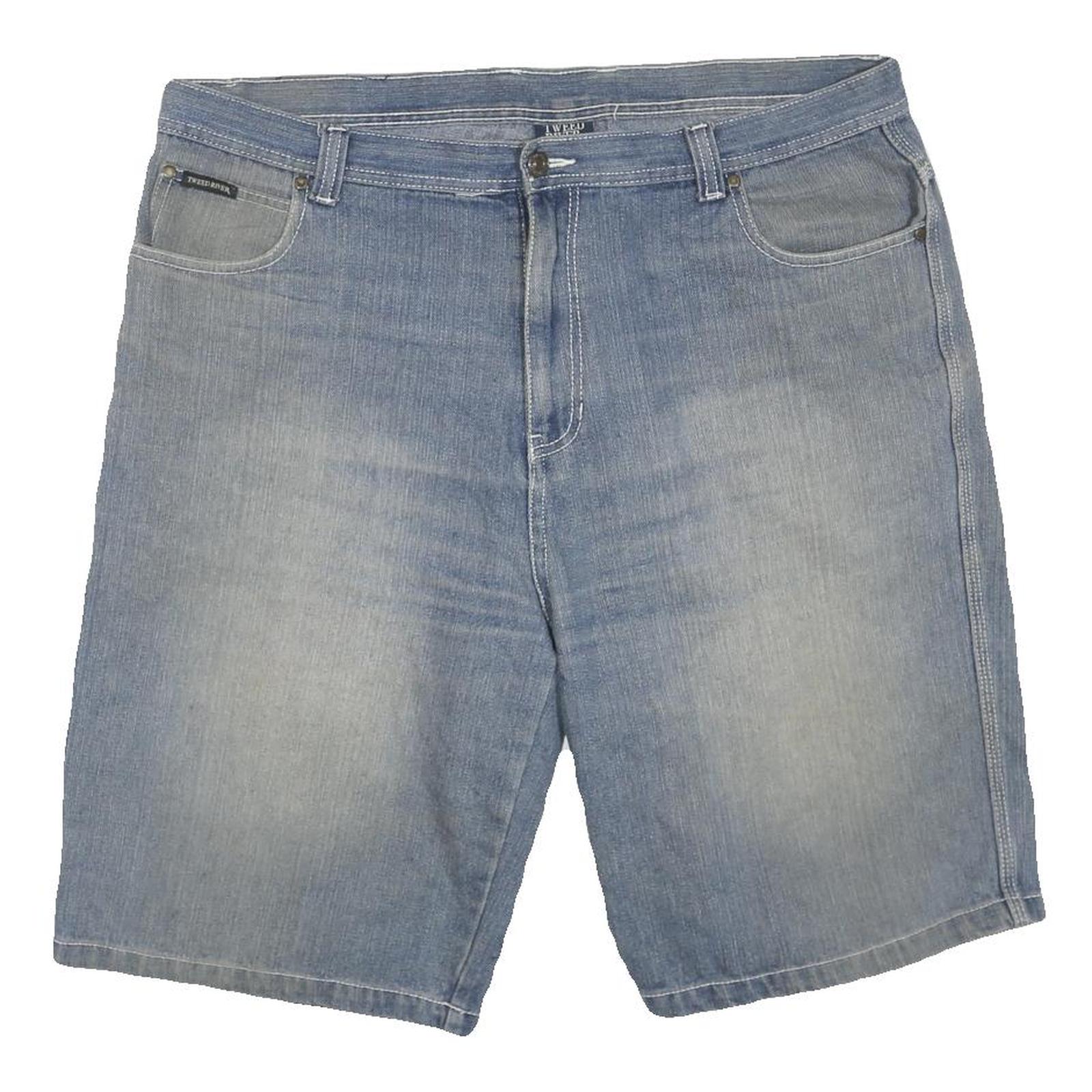 TWEED RIVER Mens Shorts Blue Casual L W38 Cotton Blend Denim Style Refurbished - N/A refurbished available on Cerqular