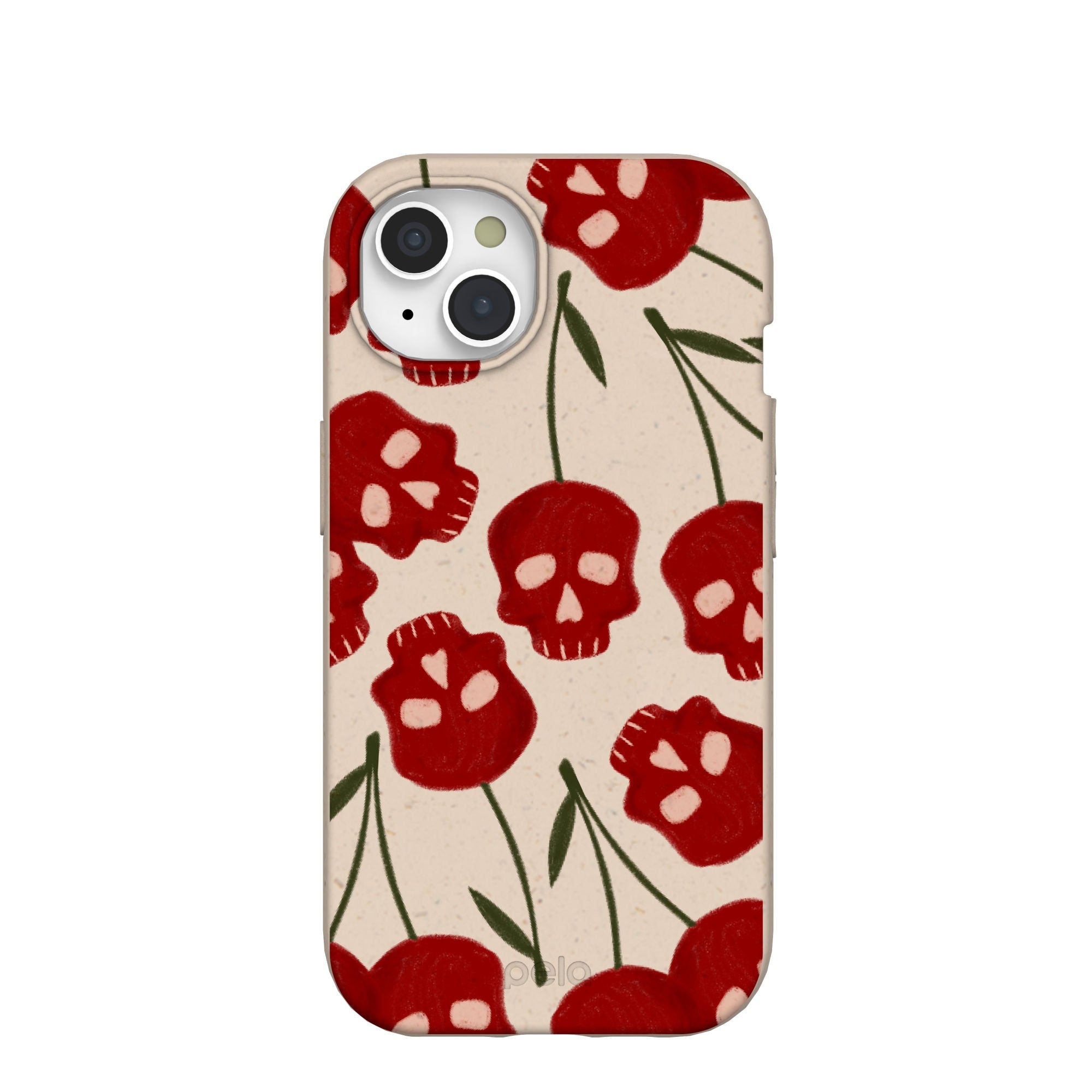 Seashell Scary Cherry iPhone 15 Case Refurbished - Pela Case refurbished available on Cerqular