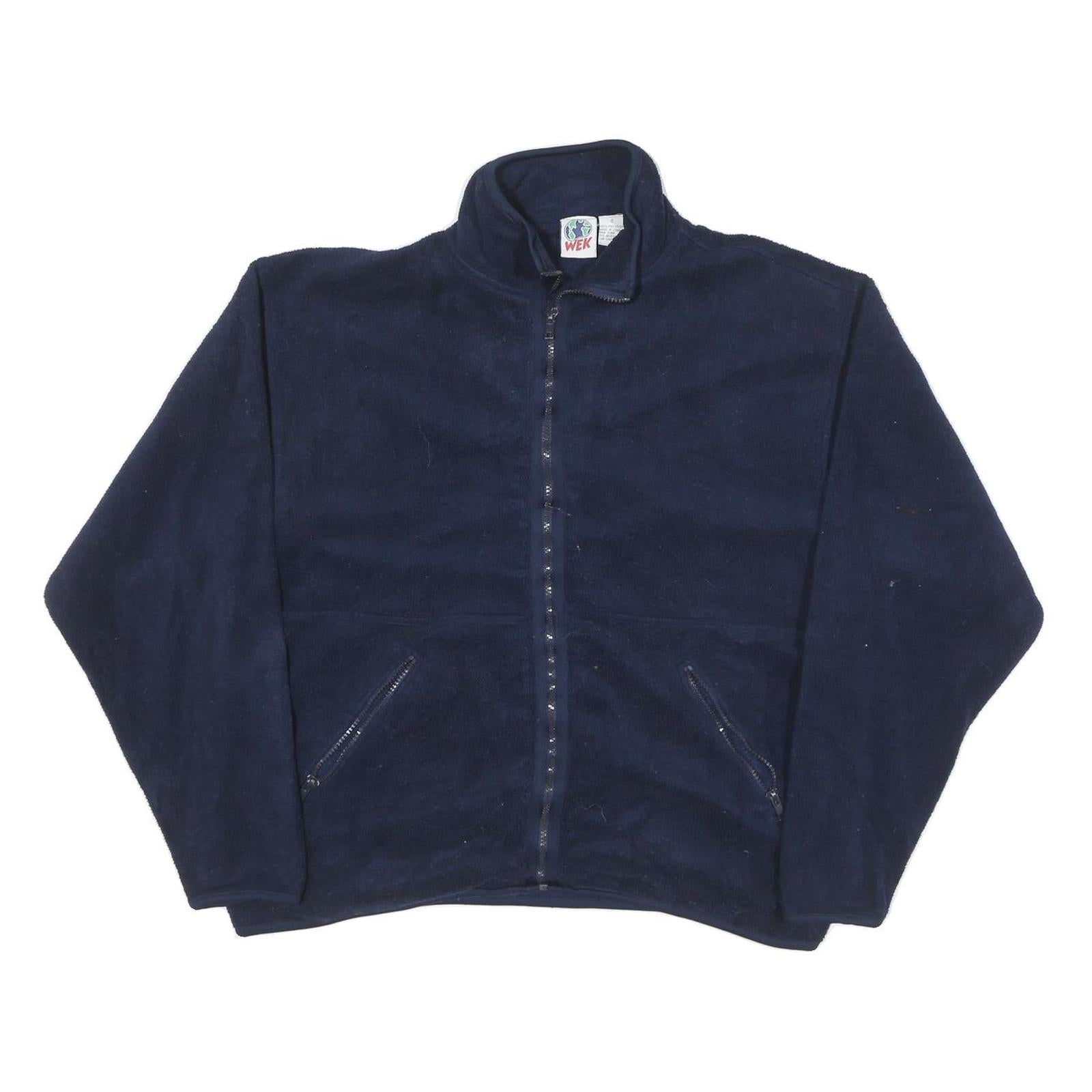 WEK Mens Navy Zip Jacket S Polyester Blend Plain Warm Comfort Casual Refurbished - N/A refurbished available on Cerqular