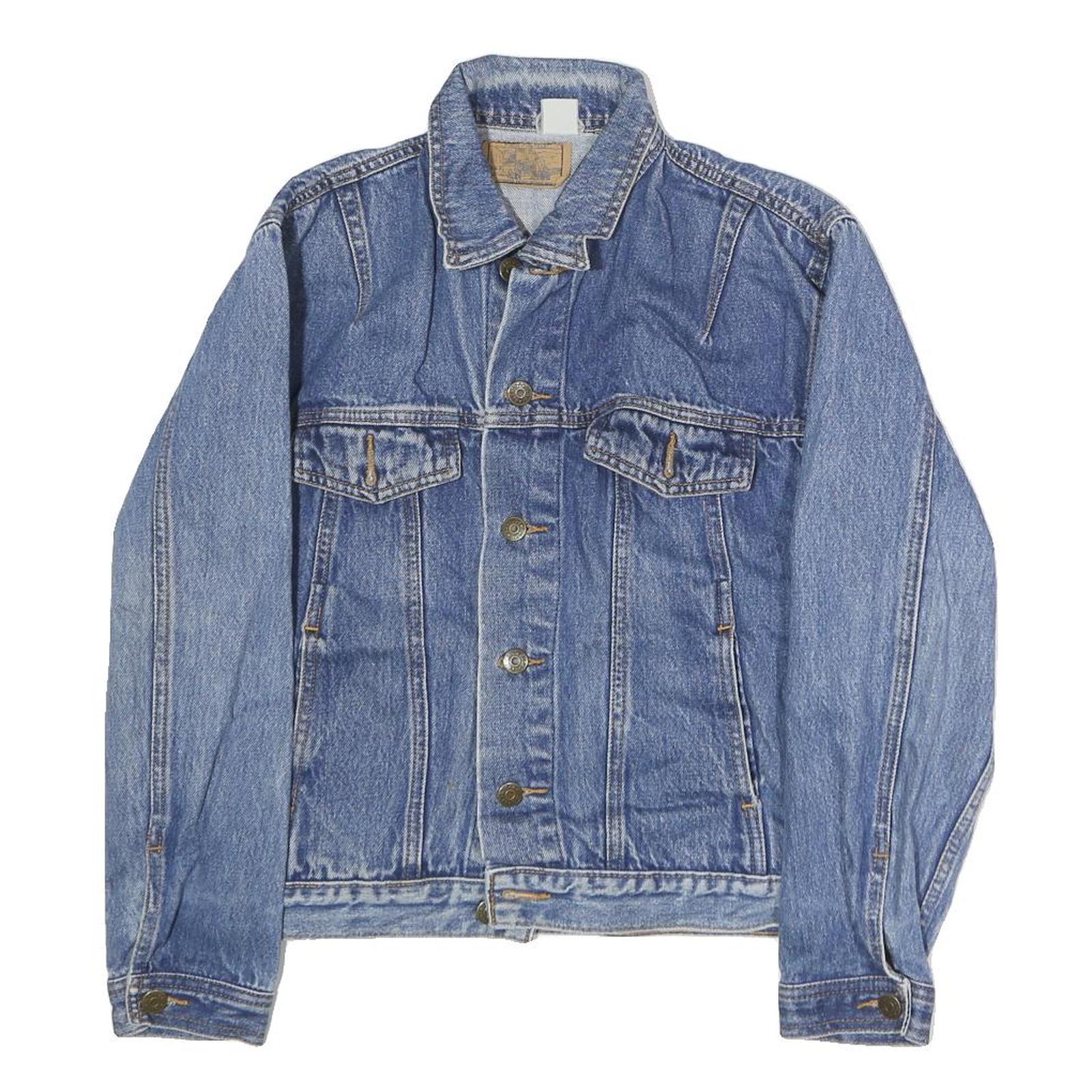 Buy Mens Blue Denim Cotton Jacket S Button Closure Classic Fit Casual Outerwear Refurbished - $45.49 Mens Blue Denim Cotton Jacket S Button Closure Classic Fit Casual Outerwear Refurbished - N/A refurbished available on Cerqular