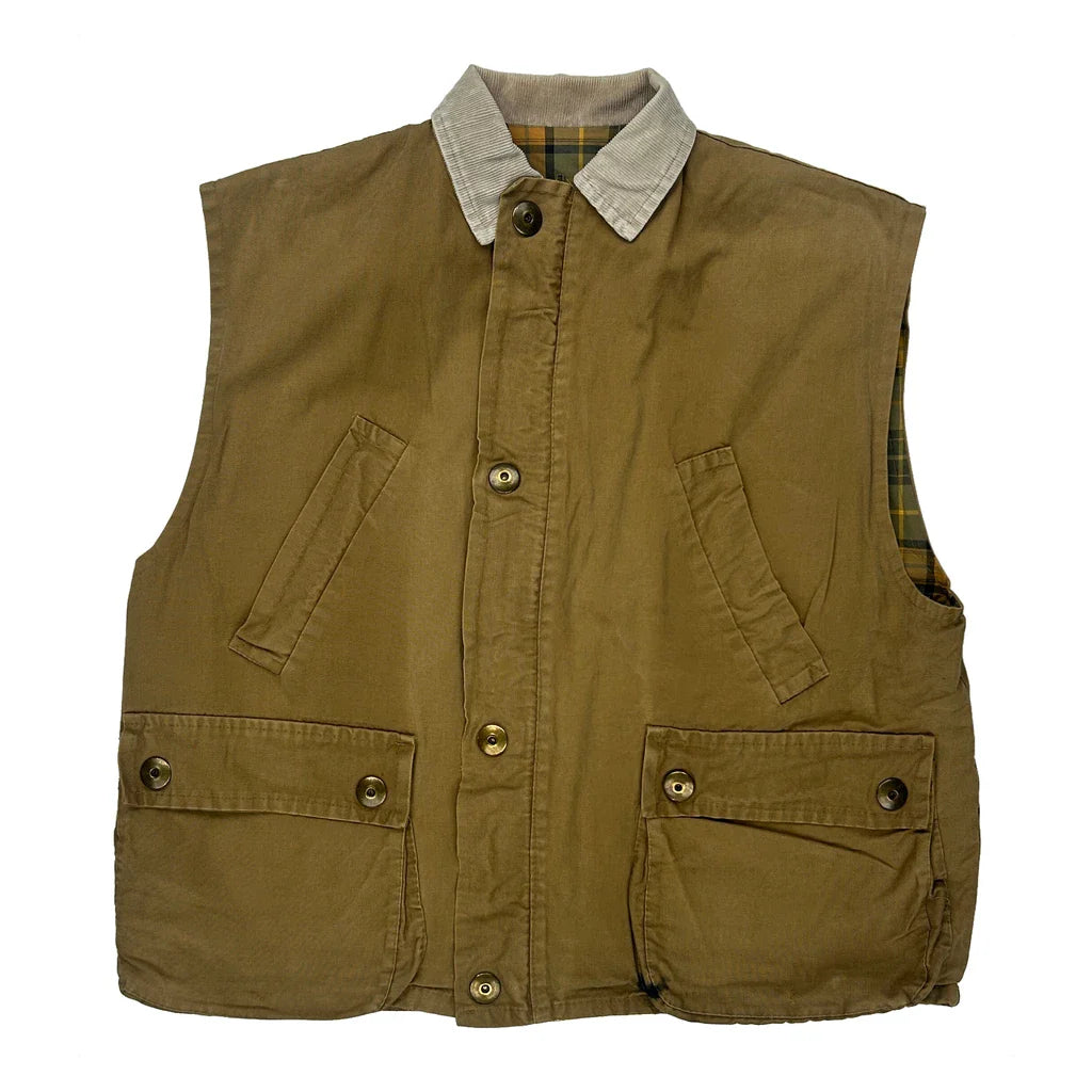 Barbour Gilet - Large Brown Cotton Refurbished - Thrifted (note: this is a term often used to describe second- refurbished available on Cerqular