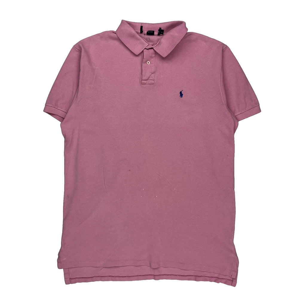 Polo By Ralph Lauren Polo Shirt - Large Pink Cotton Refurbished - Thrifted (note: this is a term often used to describe second- refurbished available on Cerqular