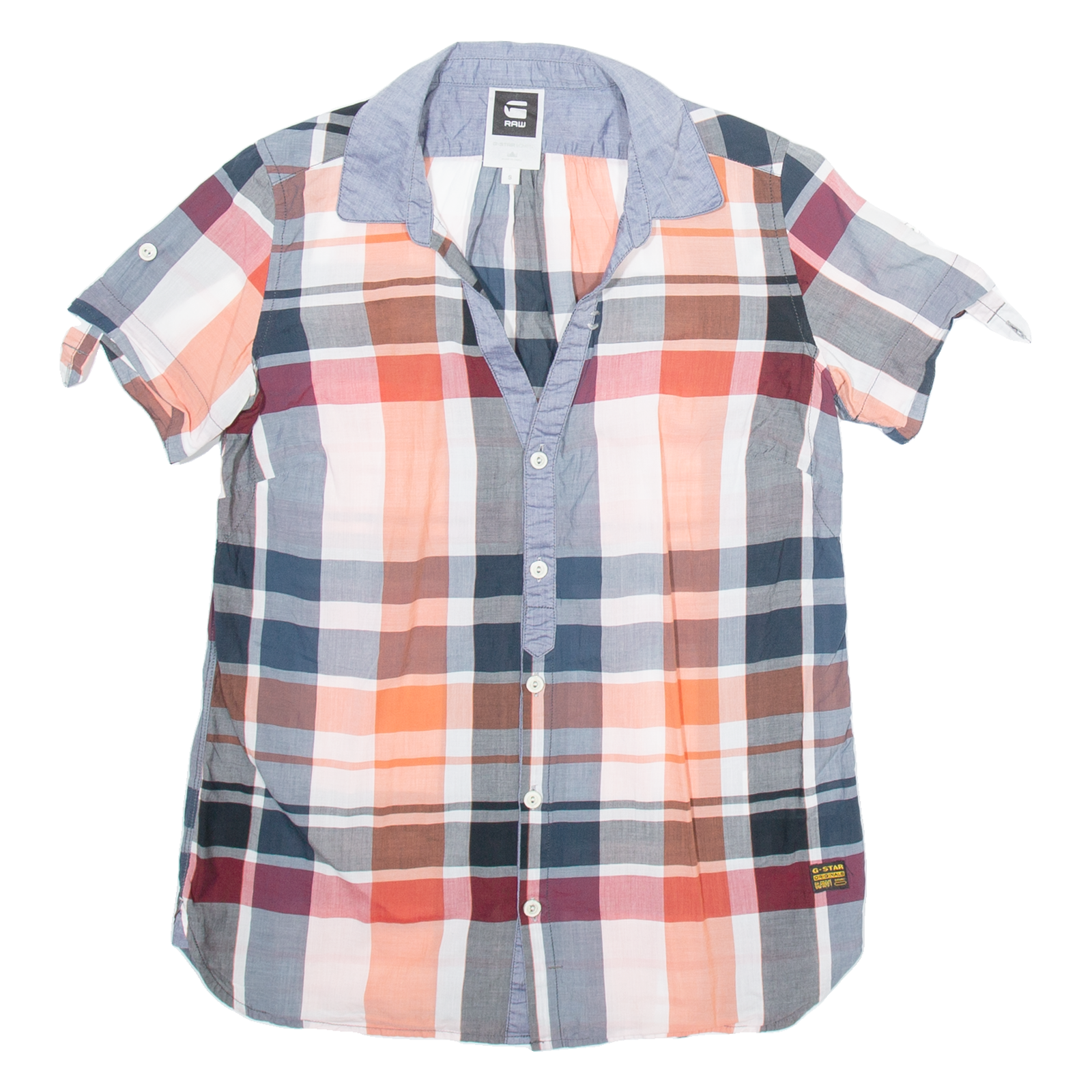 G-STAR Womens Shirt Blue Check S Refurbished - N/A refurbished available on Cerqular