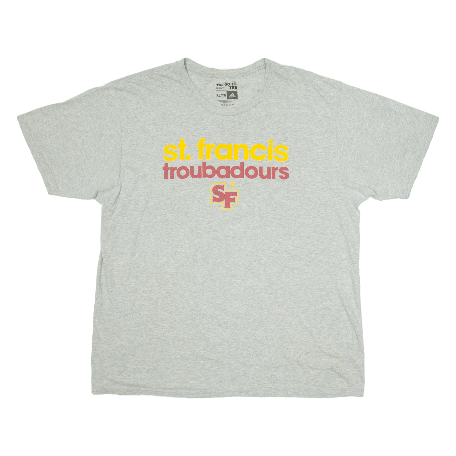ADIDAS ST Francis Troubadours Mens T-Shirt Grey USA XL Refurbished - N/A refurbished available on Cerqular