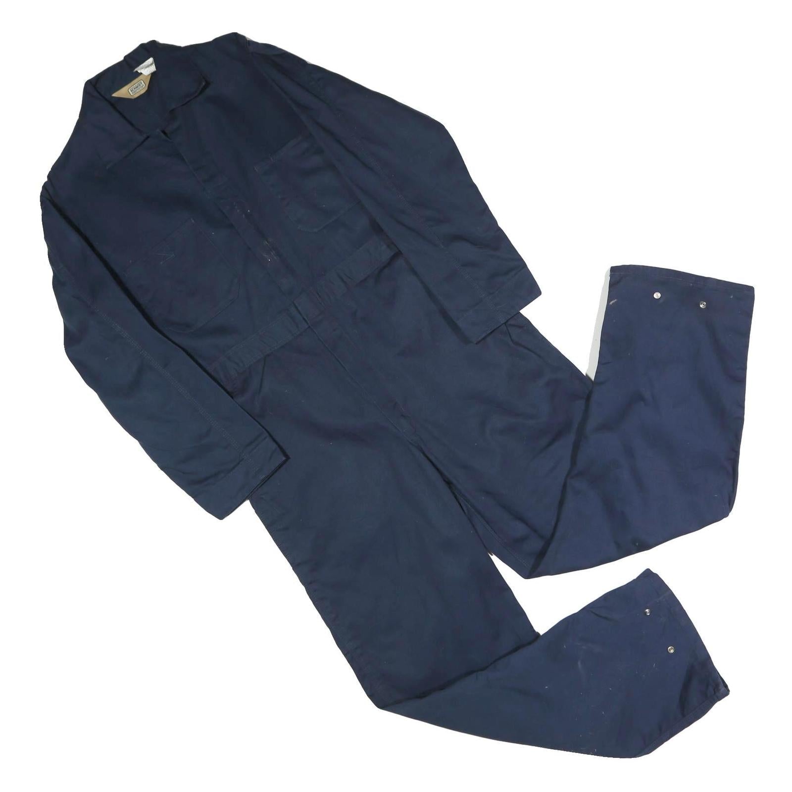 SCHMIDT WORKWEAR Mens Navy Blue Regular Fit Polyester Blend Dungarees M W36 L29 Refurbished - N/A refurbished available on Cerqular