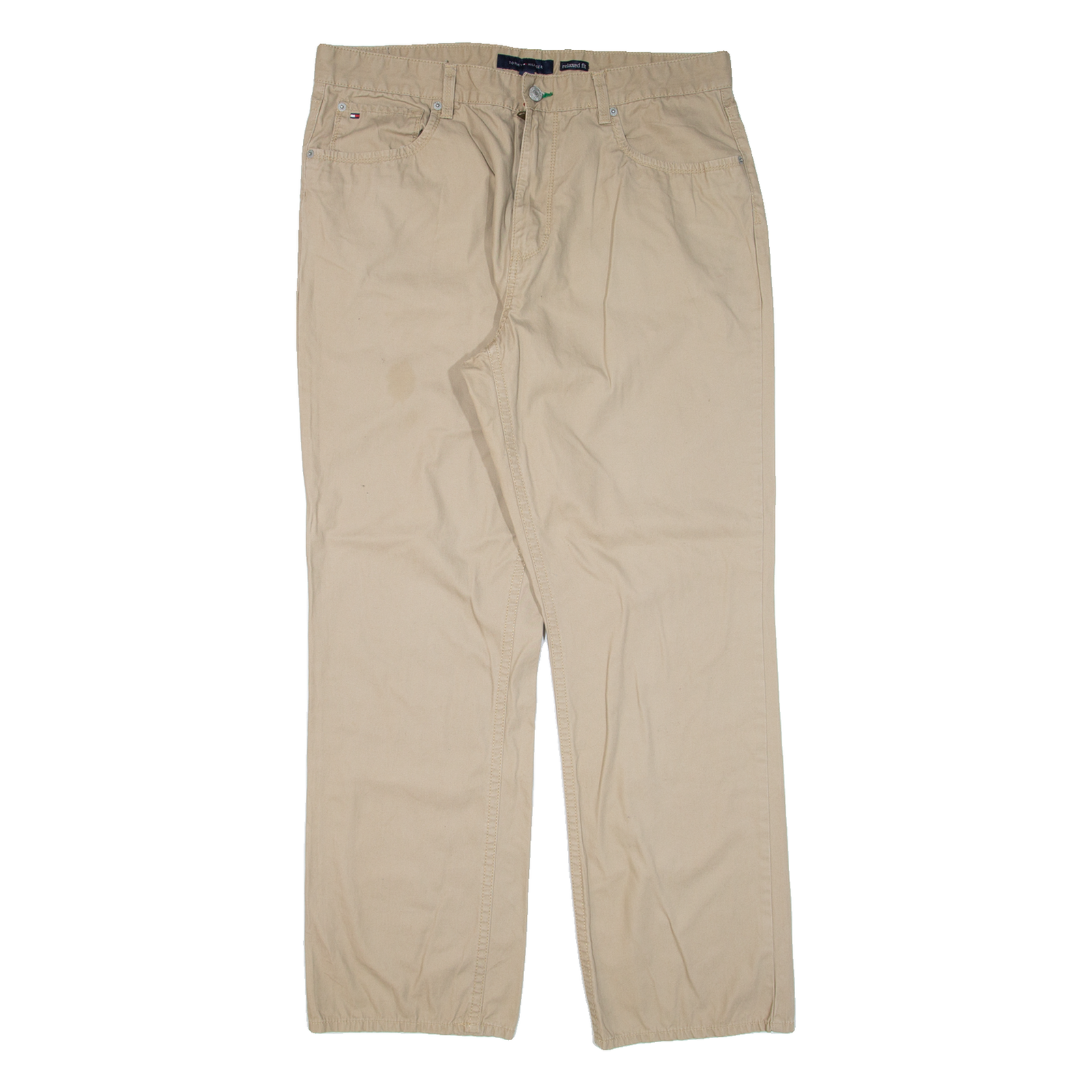 TOMMY HILFIGER Mens Trousers Beige Relaxed Straight W36 L32 Refurbished - N/A refurbished available on Cerqular
