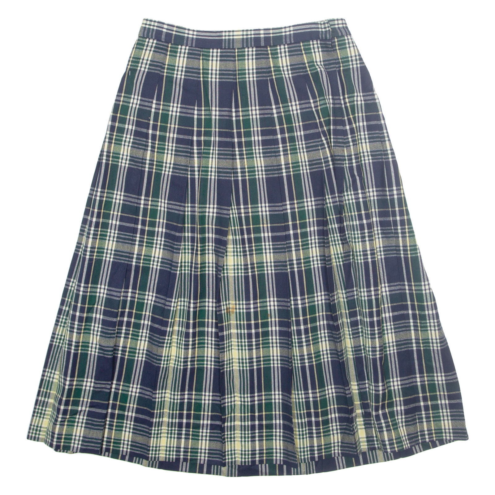 TALBOTS Womens Pleated Skirt Green Midi Wool Check M Refurbished - N/A refurbished available on Cerqular