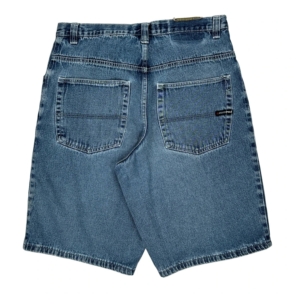 Southpole Denim Shorts - 38W 12L Blue Cotton Refurbished - Thrifted (note: this is a term often used to describe second- refurbished available on Cerqular
