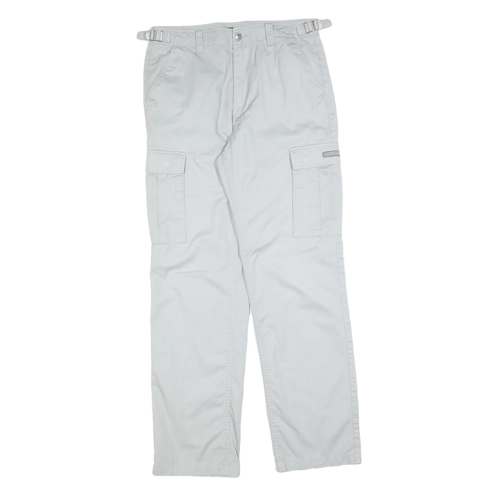 TEDDYS Mens Cotton Blend Grey Regular Cargo Trousers W30 L32 Casual Zip Closure Refurbished - N/A refurbished available on Cerqular