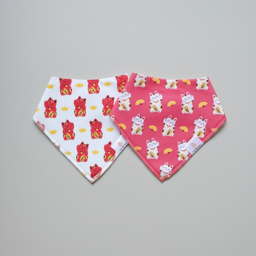Buy Organic Cotton Bandana Bibs 2pcs Set - Lucky Cat Duo | Design: Bakery Buns + Iced Tea Combo Refurbished - $20.67 Organic Cotton Bandana Bibs 2pcs Set - Lucky Cat Duo | Design: Bakery Buns + Iced Tea Combo Refurbished - The Wee Bean refurbished available on Cerqular