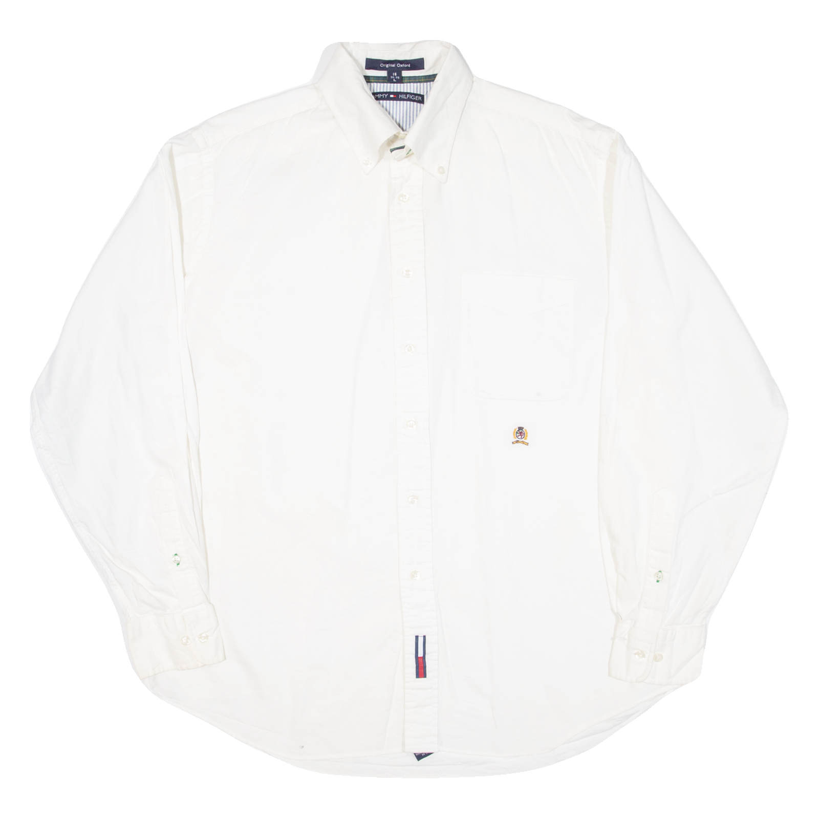 NAUTICA Mens Plain Shirt White Long Sleeve L Refurbished - N/A refurbished available on Cerqular