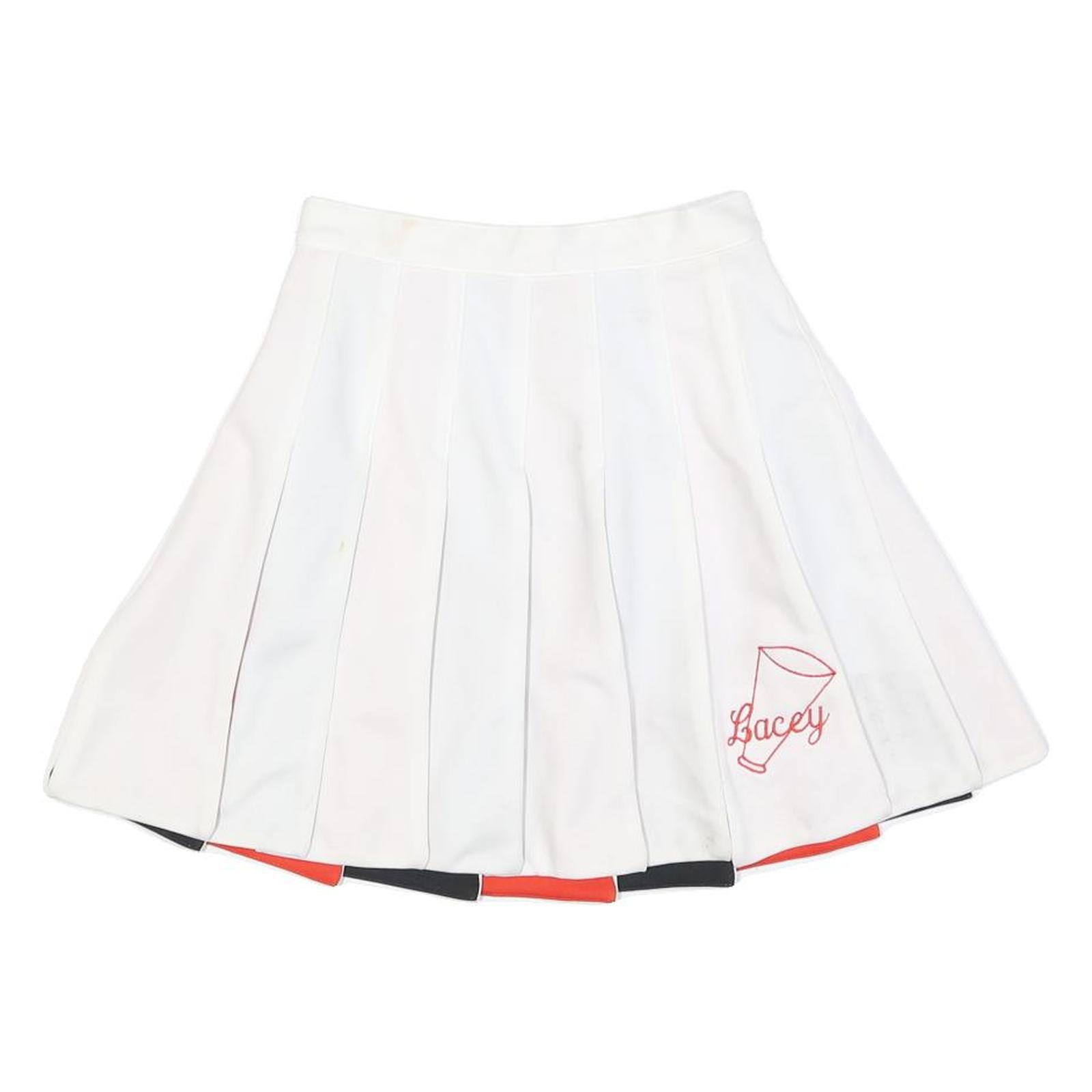 GD Womens White & Red Pleated Short Polyester Blend Skirt XS Cheerleader Style Refurbished - N/A refurbished available on Cerqular