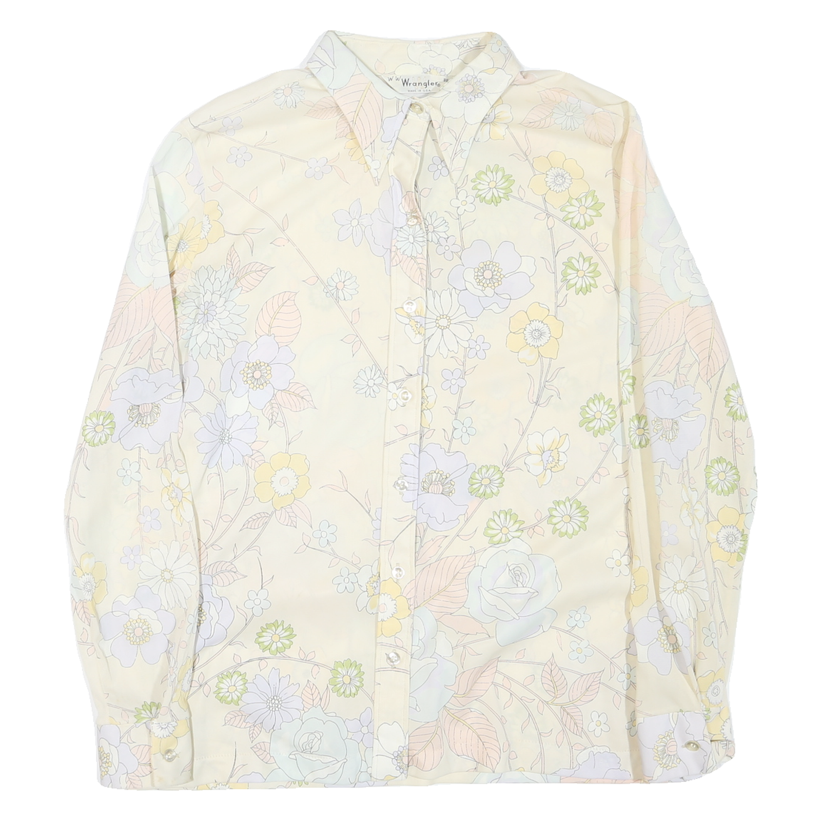 Buy WRANGLER Womens Cream Floral Print Shirt L Lightweight Button-Up Polyester Refurbished - $45.49 WRANGLER Womens Cream Floral Print Shirt L Lightweight Button-Up Polyester Refurbished - N/A refurbished available on Cerqular