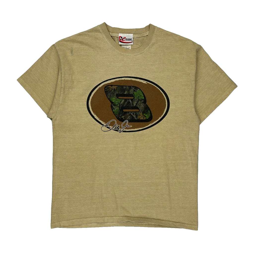 Dale Jr. Chase Authentics Graphic T-Shirt - Large Beige Cotton Refurbished - Thrifted (note: this is a term often used to describe second- refurbished available on Cerqular