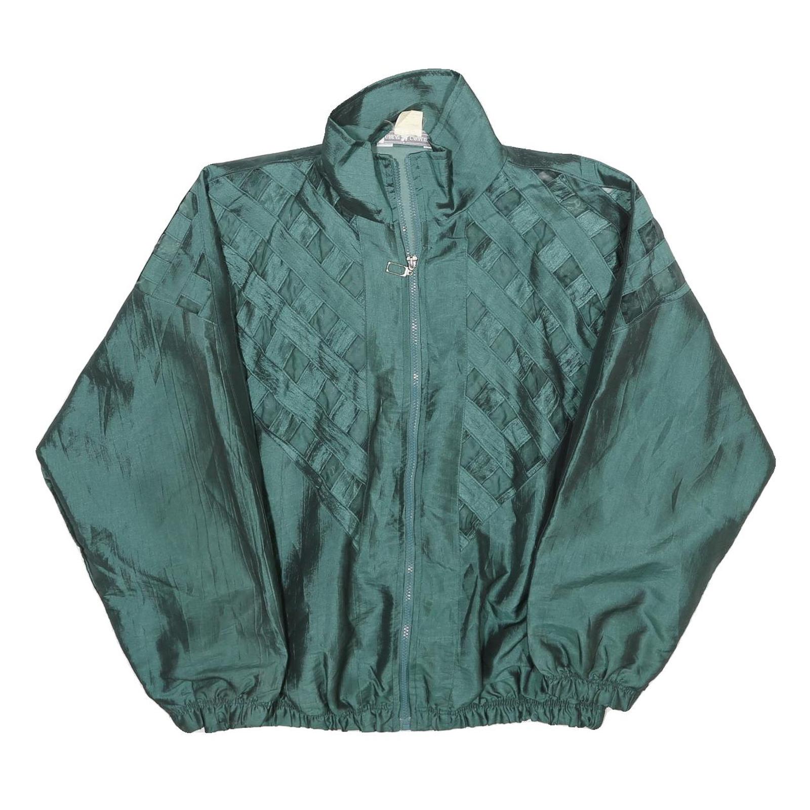 GREAT CAVALIER Womens Green XL Jacket Polyamide Blend Plain Zip Up Retro Style Refurbished - N/A refurbished available on Cerqular