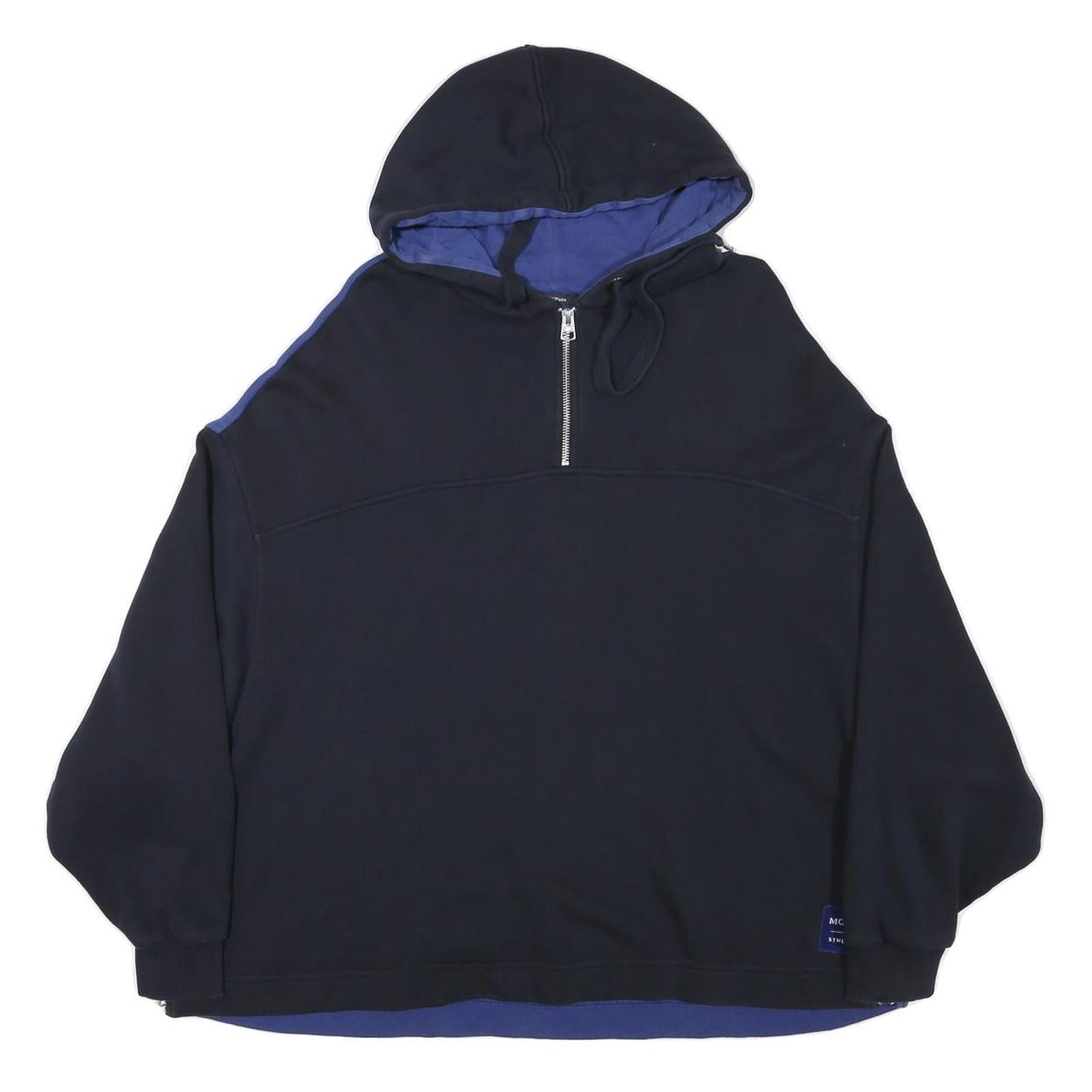 MARC O'POLO Womens Black & Blue Cotton Blend Hoodie S ¼ Zip Casual Sweatshirt Refurbished - N/A refurbished available on Cerqular
