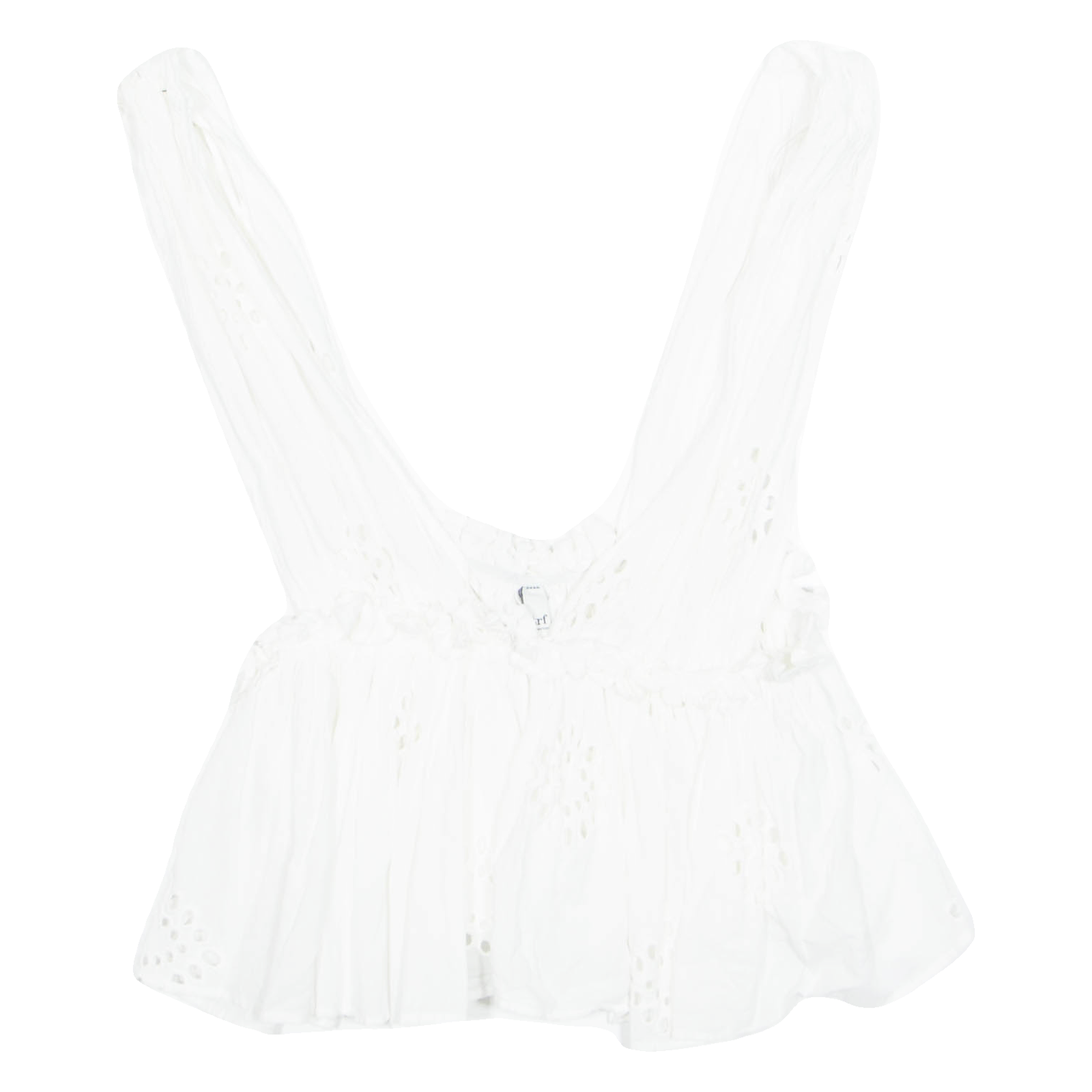 ZARA TRF Cropped Womens Top White V-Neck Sleeveless XS Refurbished - N/A refurbished available on Cerqular