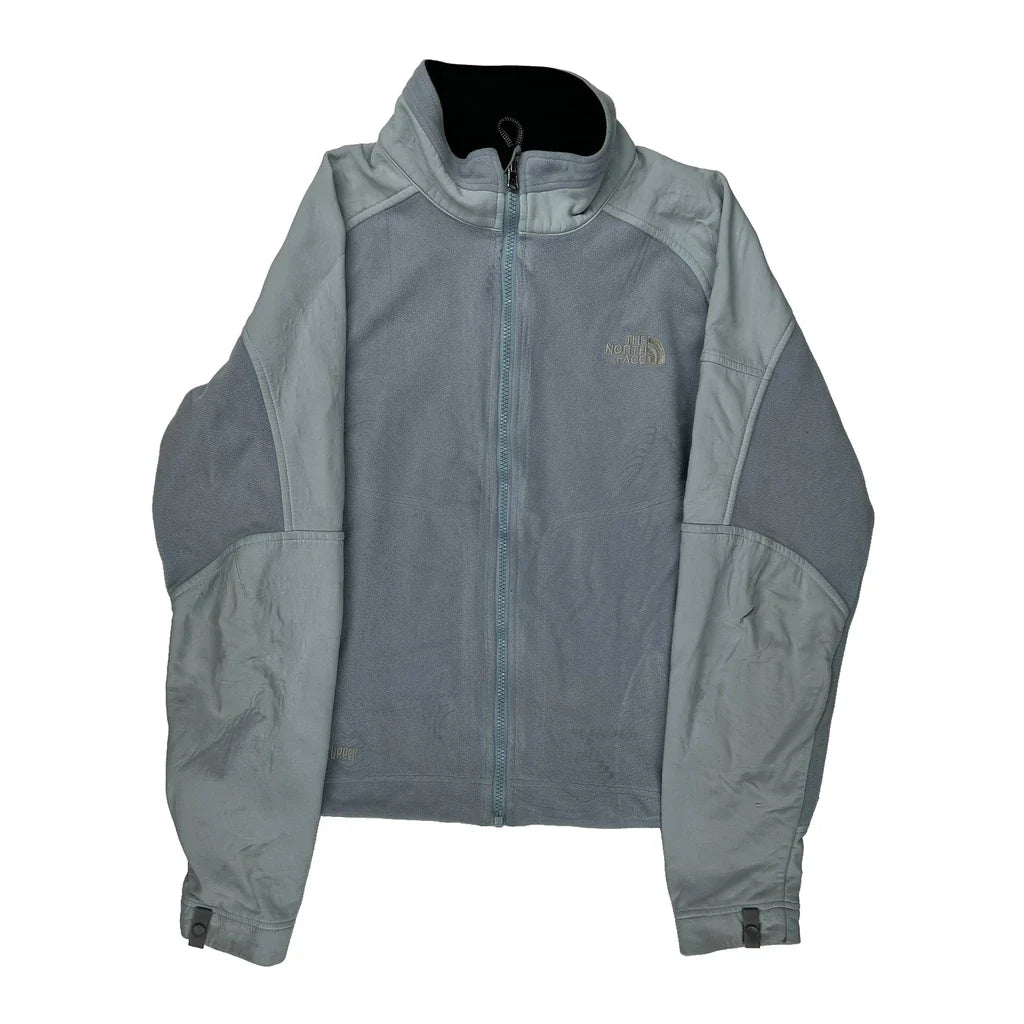 The North Face Fleece Jacket - Medium Grey Polyester Refurbished - Thrifted (note: this is a term often used to describe second- refurbished available on Cerqular