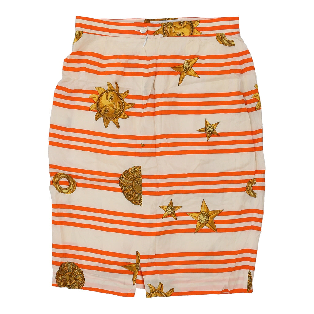 Vera Da Pozzo Graphic Skirt - 30W UK 10 Multicoloured Silk Refurbished - Thrifted (note: this is a term often used to describe second- refurbished available on Cerqular