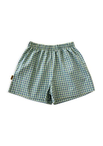 Women checked shorts - Green/Blue | Size: XS Refurbished - N/A (Note: This brand may not be well-known globally refurbished available on Cerqular