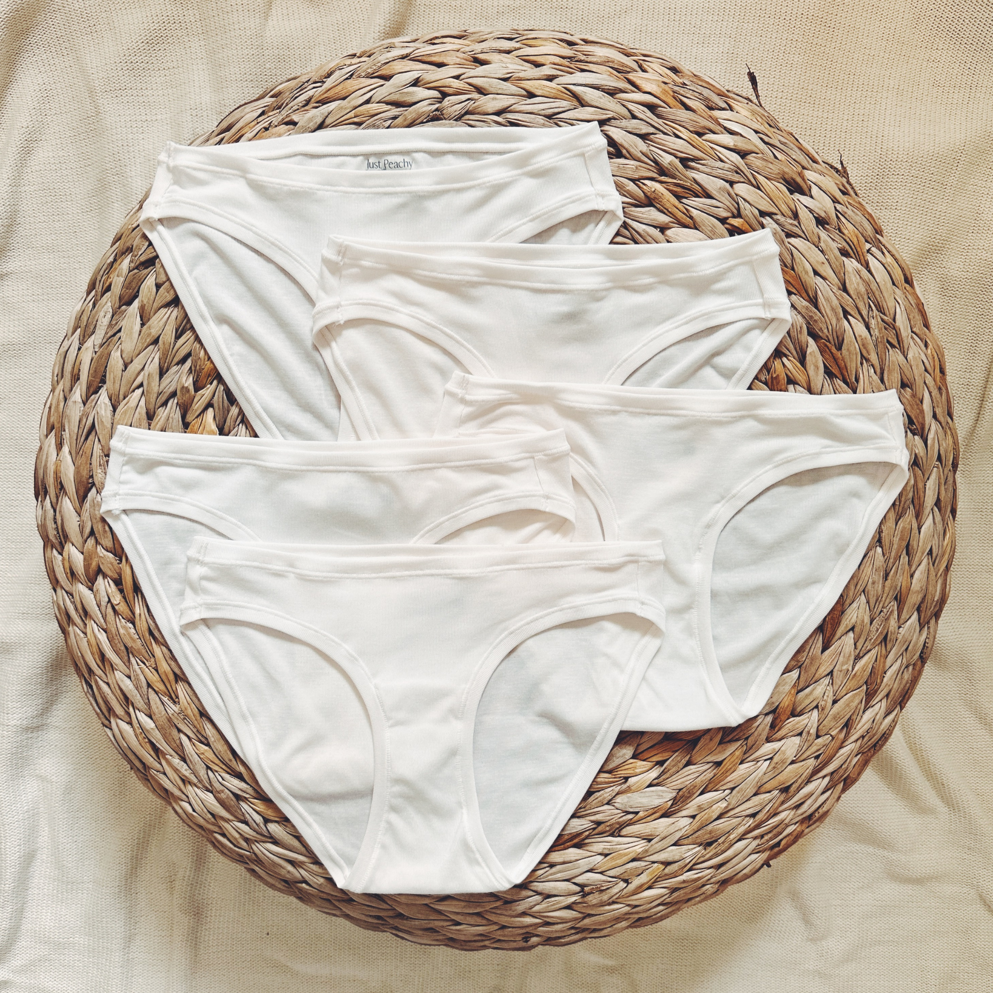 Womens' TENCEL™ Micro Modal The Weekender Bikini Briefs - 5 Pack | Size: Medium | Color: White | Pack Size: 5-Pack Refurbished - Just Peachy refurbished available on Cerqular