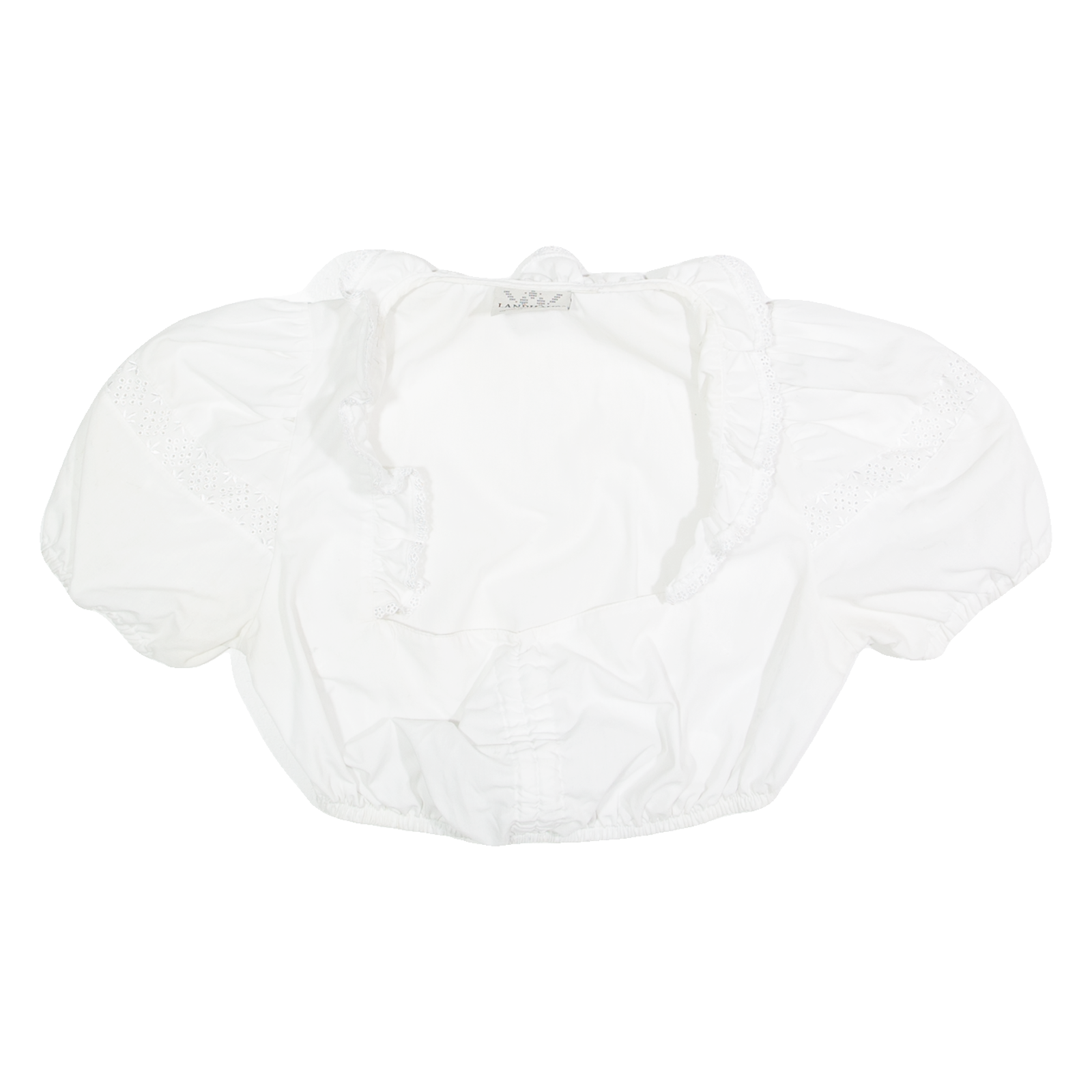 LANDHAUS Womens Cropped Top White V-Neck S Refurbished - N/A refurbished available on Cerqular