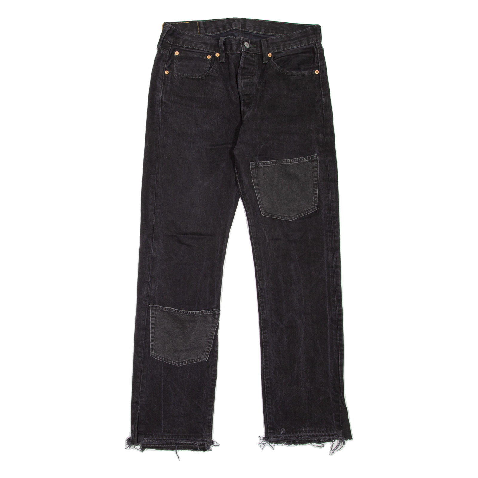 LEVI'S 501 Jeans Customised Mens Blue Regular Straight W33 L32 Refurbished - N/A refurbished available on Cerqular