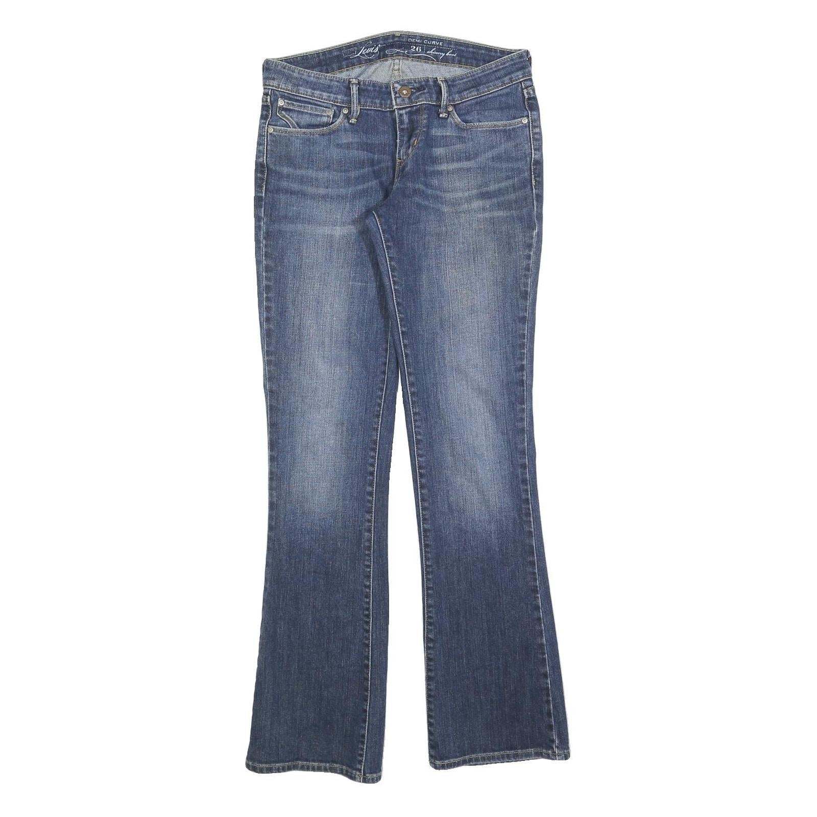 LEVI'S Womens Jeans Blue Slim Flared Denim Medium W26 L32 Classic Cotton Blend Refurbished - N/A refurbished available on Cerqular