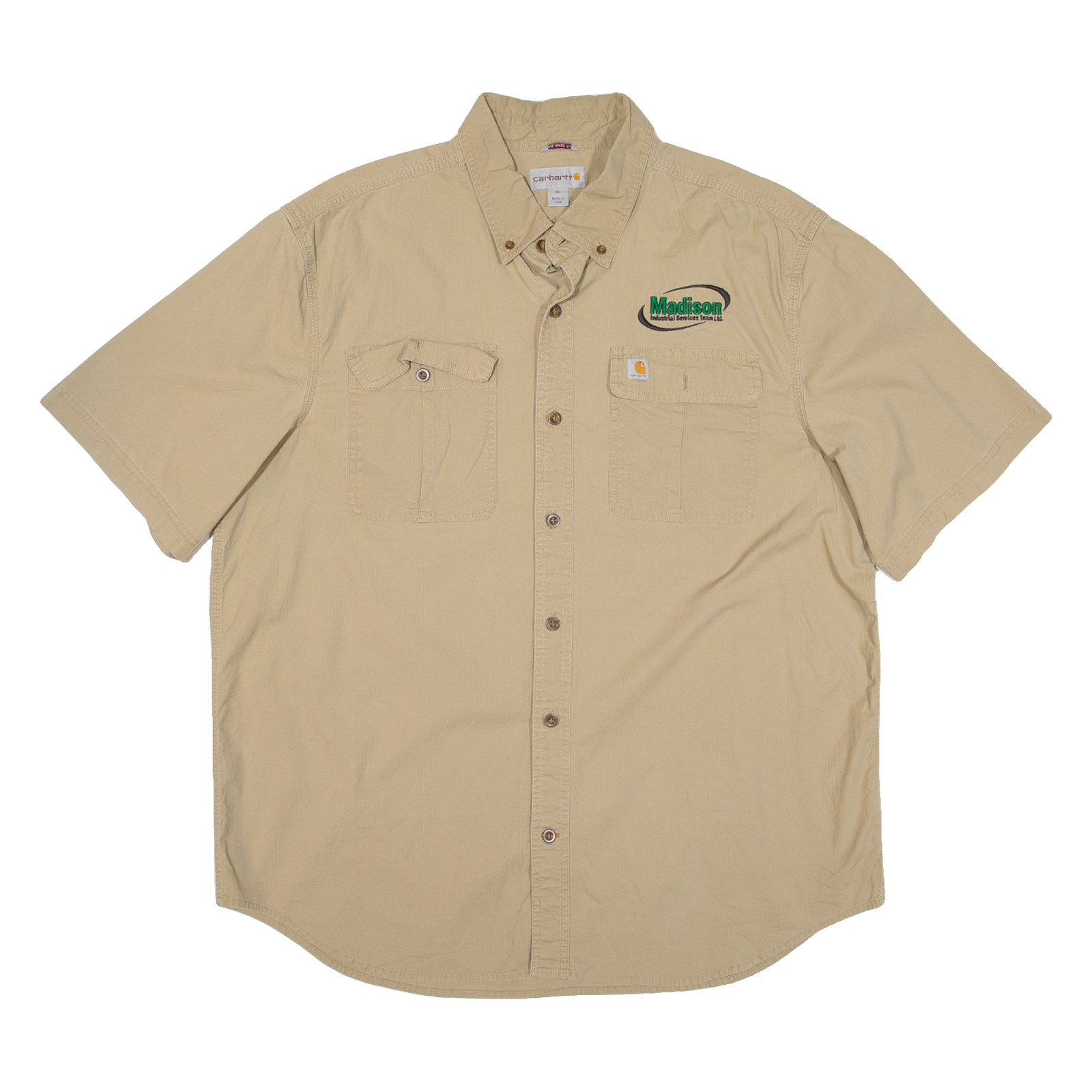 CARHARTT Mens Plain Shirt Beige XL Refurbished - N/A refurbished available on Cerqular
