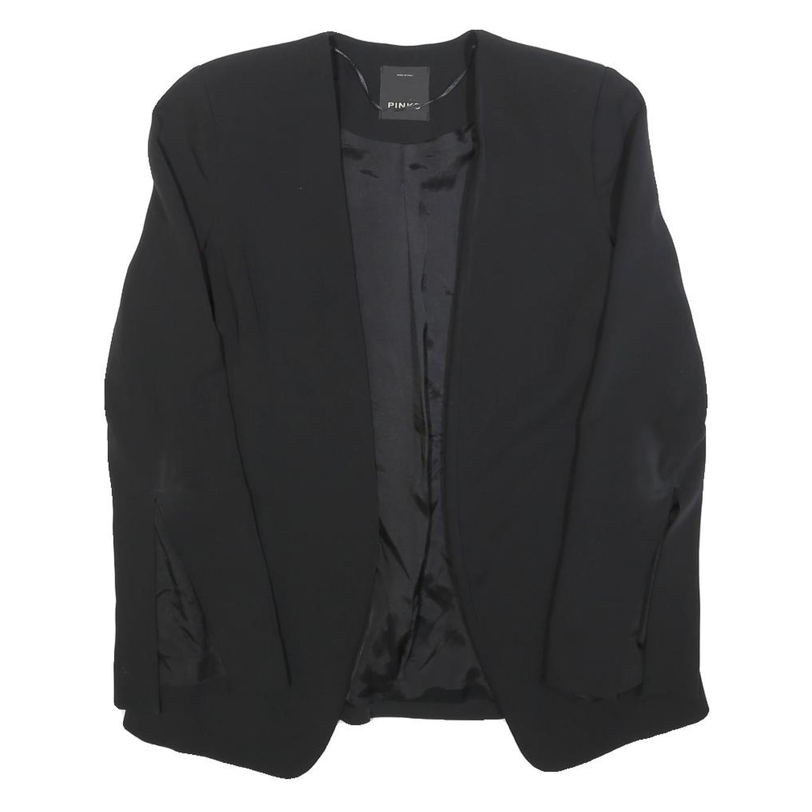 PINKO Womens Black Jacket UK 8 Polyester Blend Classic Plain Formal Outerwear Refurbished - N/A refurbished available on Cerqular
