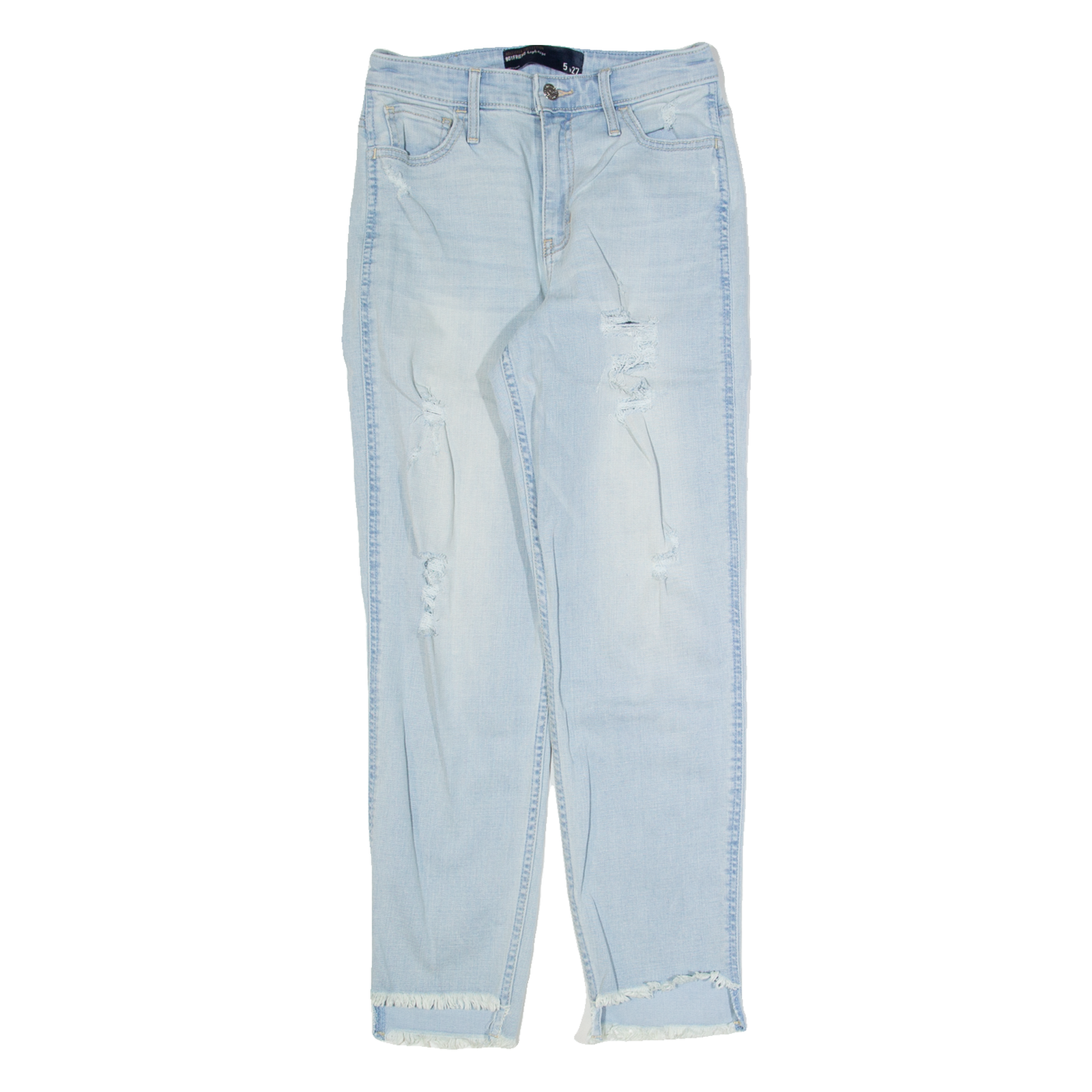 HOLLISTER Womens Jeans Blue Regular Boyfriend Stone Wash W27 L27 Refurbished - N/A refurbished available on Cerqular
