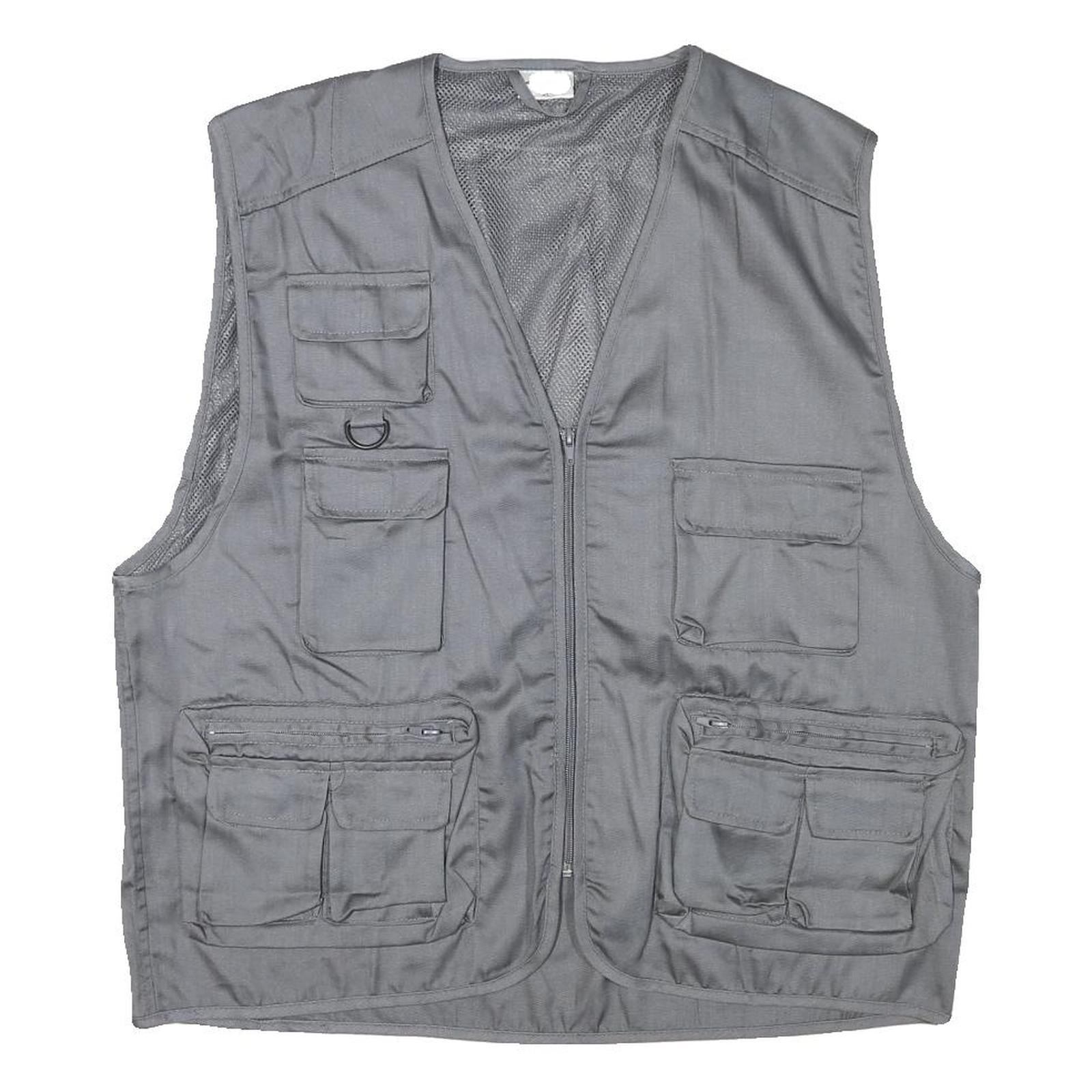 CHALET Mens Grey Utility Pockets Lightweight Jacket XL Polyester Blend Zip Refurbished - N/A refurbished available on Cerqular