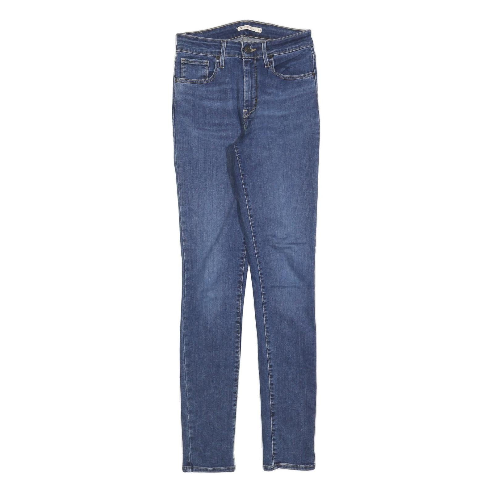 LEVI'S 721 Womens Jeans Blue Slim Skinny Denim Medium W28 L32 Zip Closure Refurbished - N/A refurbished available on Cerqular