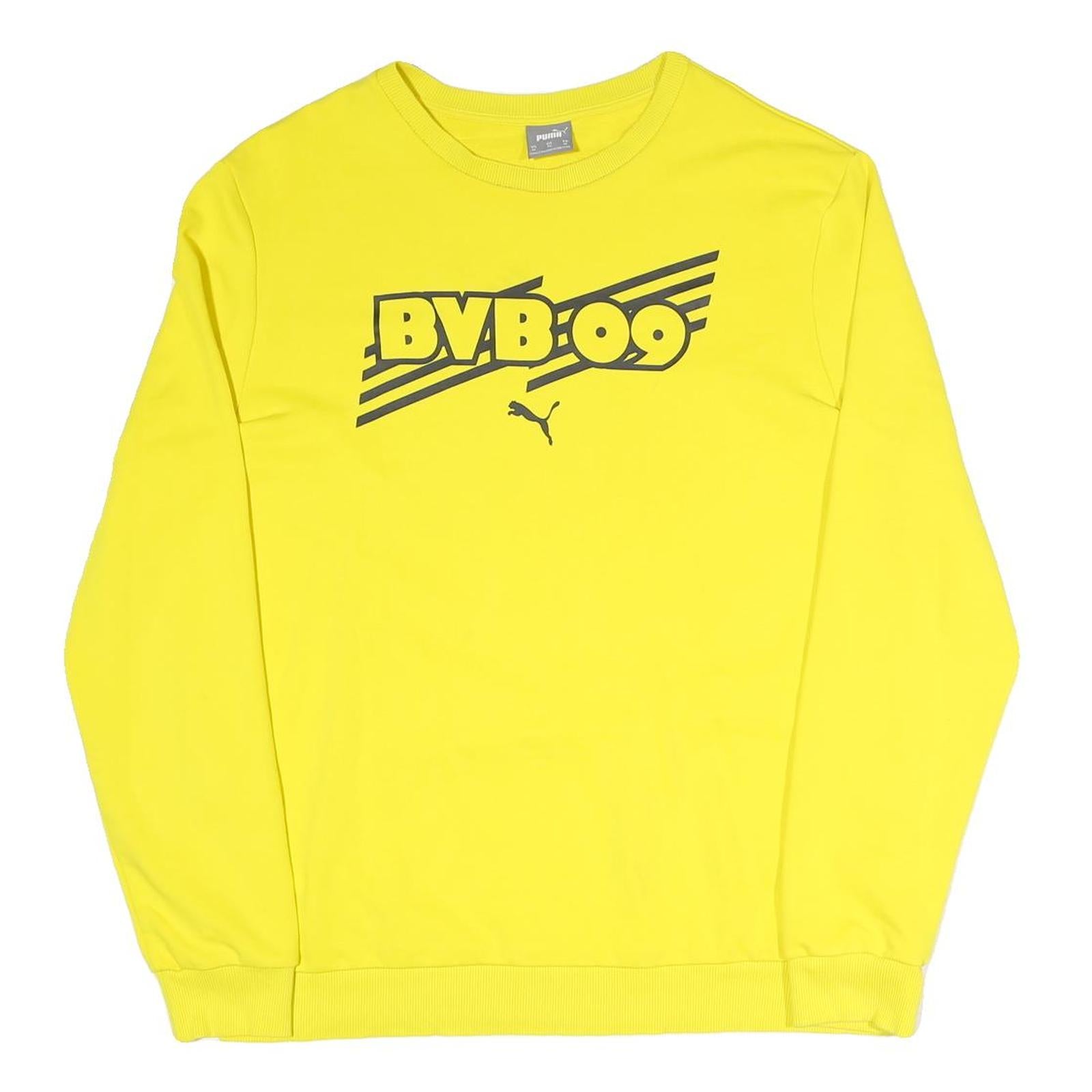 PUMA Mens Yellow BVB 09 Crew Neck XL Cotton Blend Sweatshirt Refurbished - N/A refurbished available on Cerqular