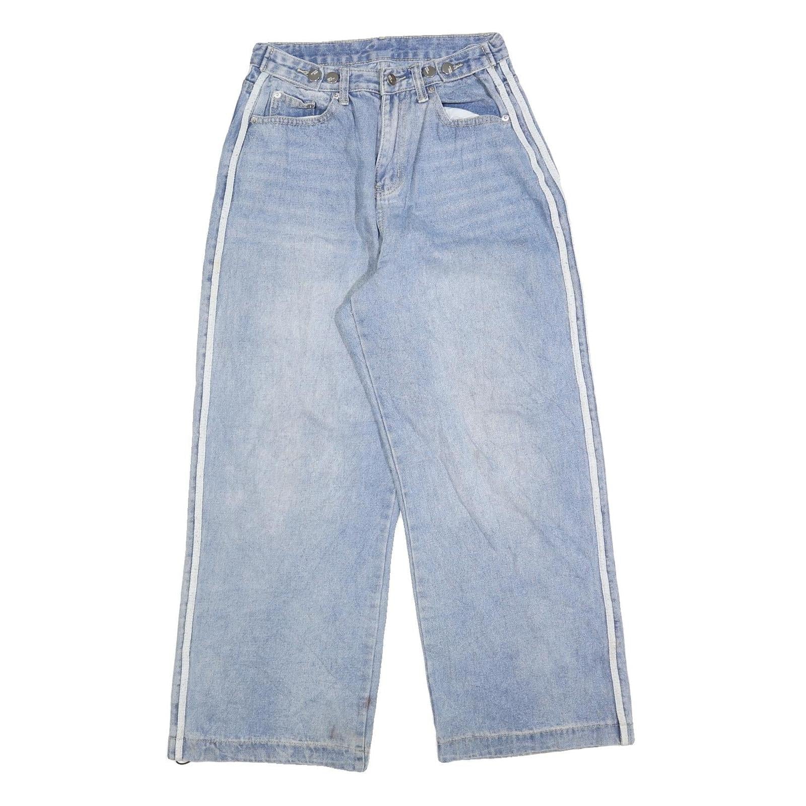 VAULT VINTAGE Womens Regular Fit Blue Denim Jeans W27 L27 Vintage Style Side Refurbished - N/A refurbished available on Cerqular