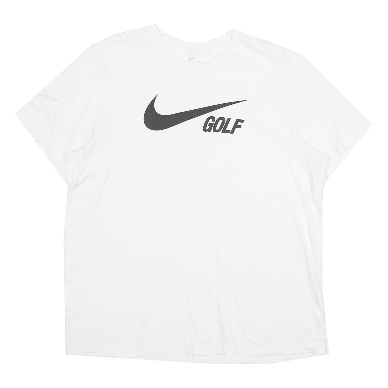 NIKE Mens White Golf T-Shirt XL Short Sleeve Crew Neck Cotton Sportswear Refurbished - N/A refurbished available on Cerqular