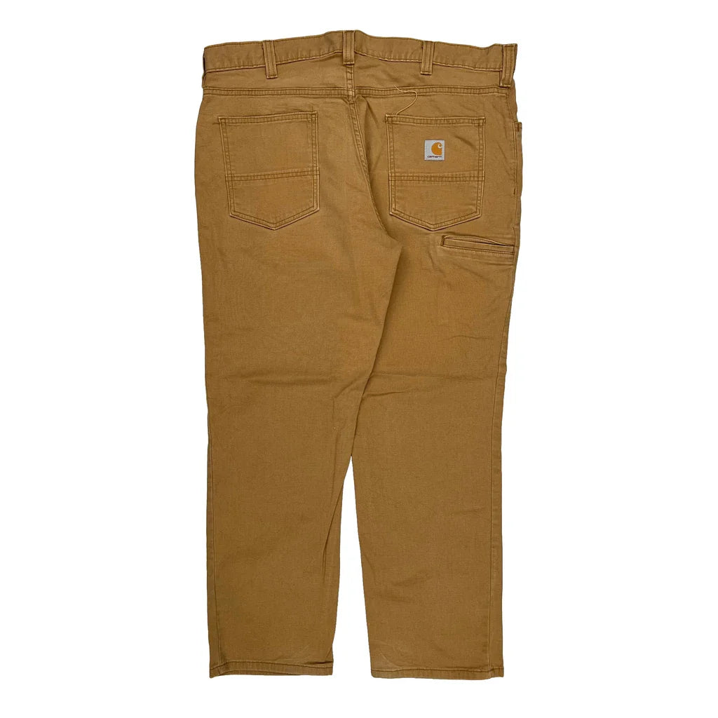 Carhartt Carpenter Trousers - 38W 30L Brown Cotton Refurbished - Thrifted (note: this is a term often used to describe second- refurbished available on Cerqular