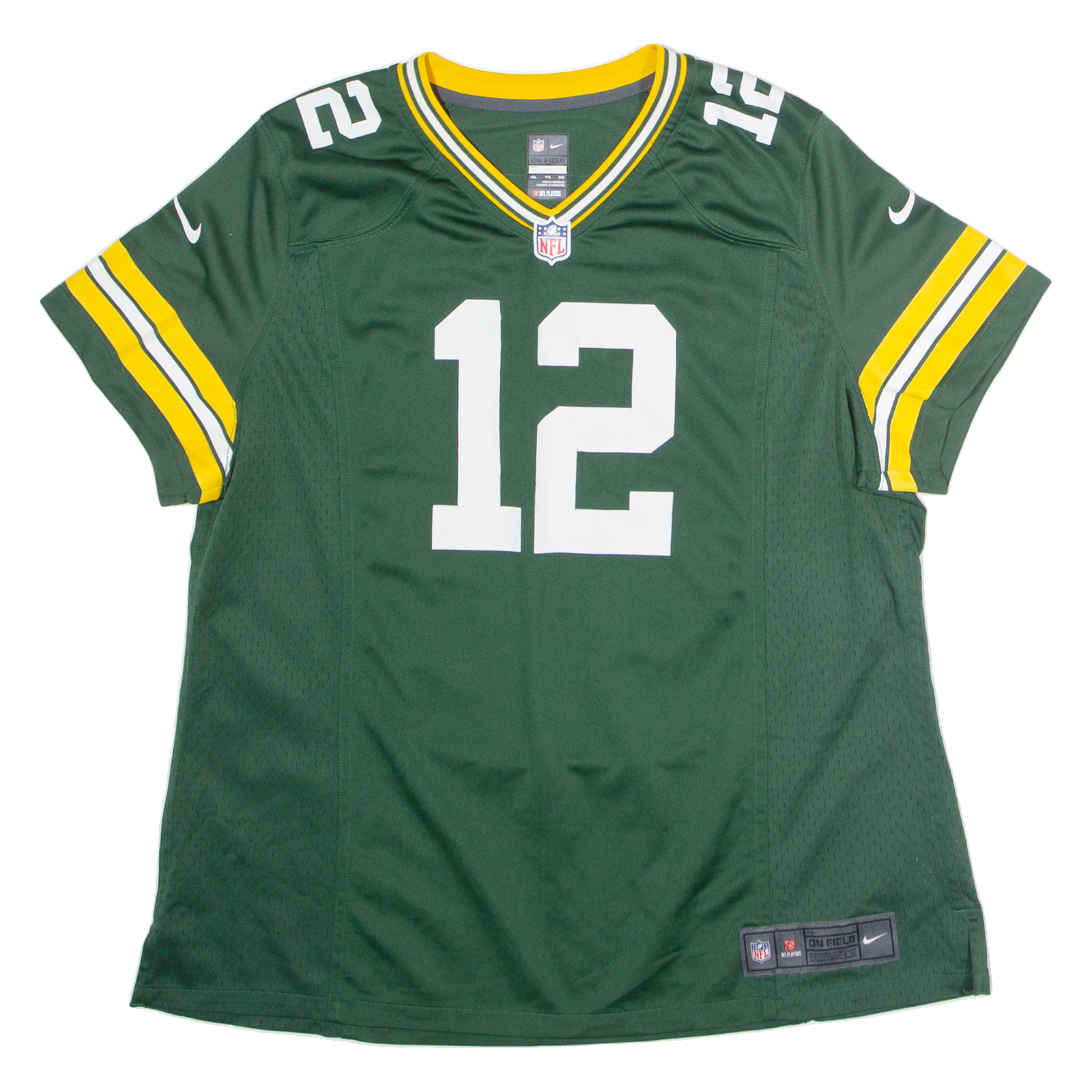 NIKE Green Bay Packers Home #12 Rodgers Womens Jersey Green USA V-Neck 2XL Refurbished - N/A refurbished available on Cerqular