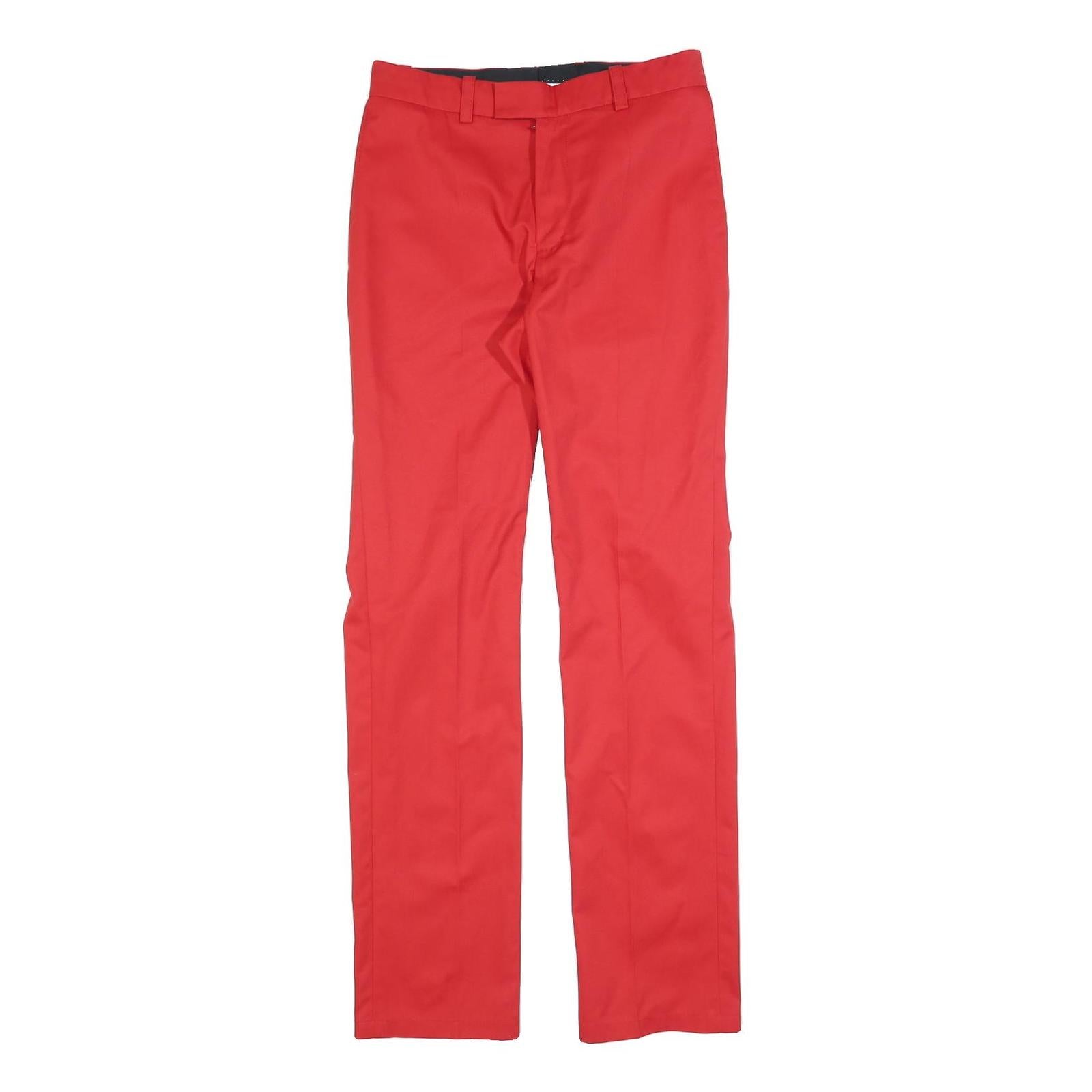 SWISS SKILLS Womens Cotton Blend Red Regular Straight Trousers W28 L34 Stylish Refurbished - N/A refurbished available on Cerqular