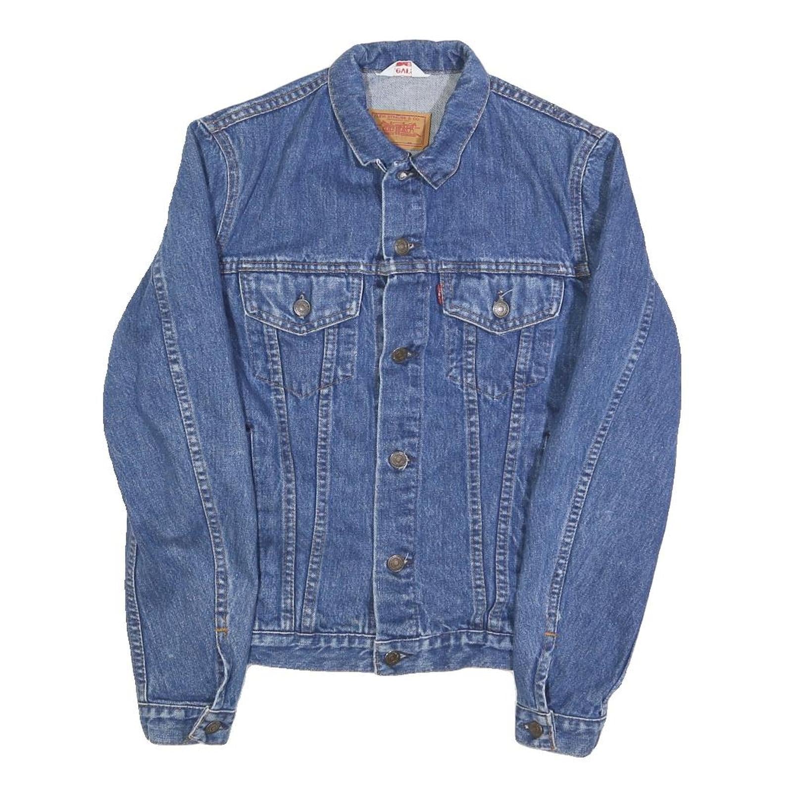 LEVI'S Womens Blue Denim Jacket S Cotton Classic Button Closure Casual Refurbished - N/A refurbished available on Cerqular