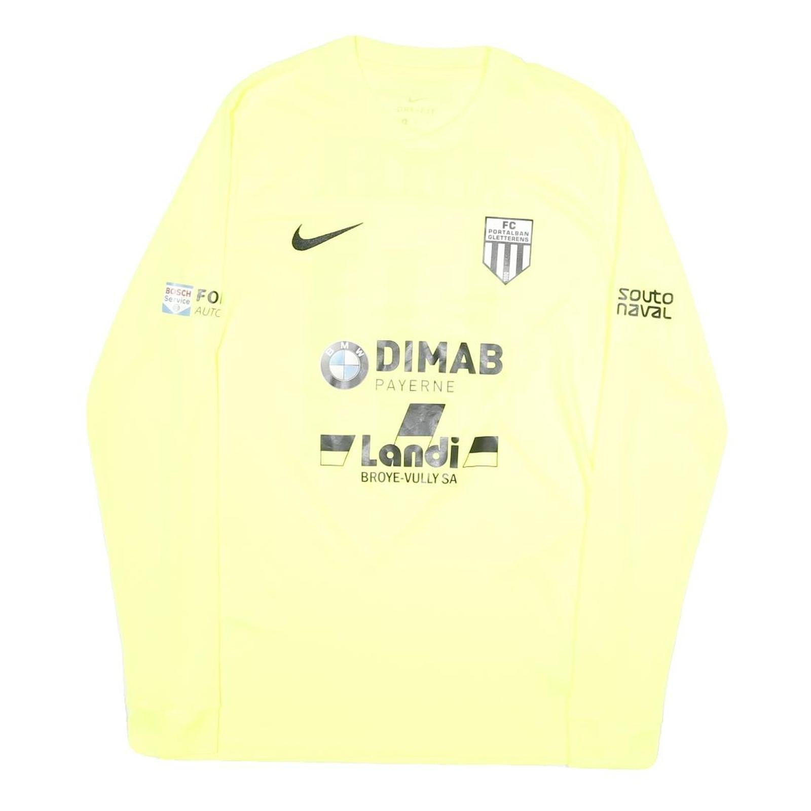 NIKE Mens Yellow & Black Football Shirt Long Sleeve Crew Neck Reulier 41 Refurbished - N/A refurbished available on Cerqular