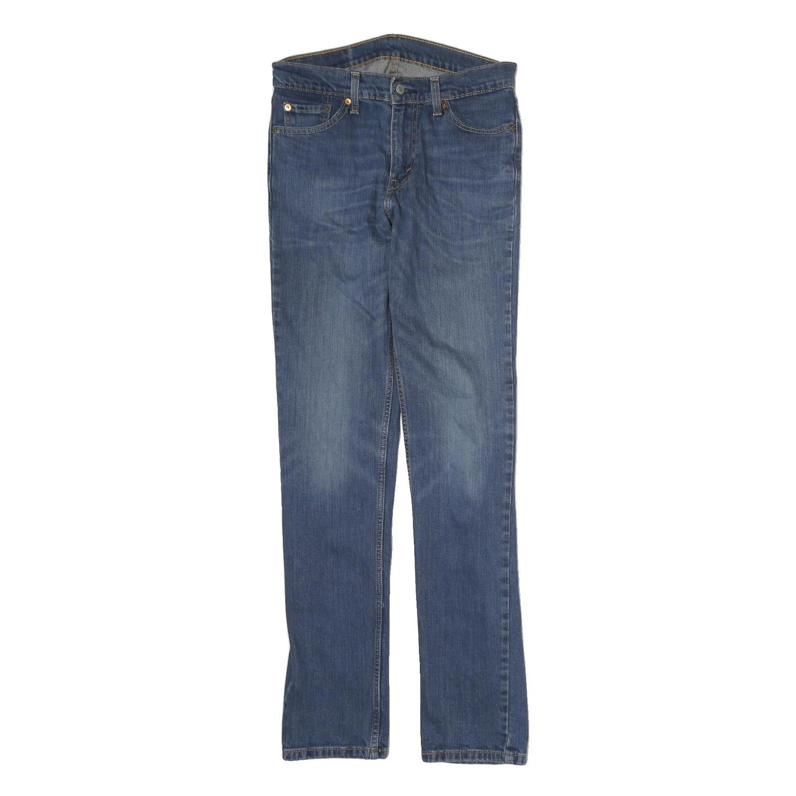 LEVI'S 511 Mens Blue Regular Slim Denim Medium W30 L34 Straight Zip Jeans Refurbished - N/A refurbished available on Cerqular